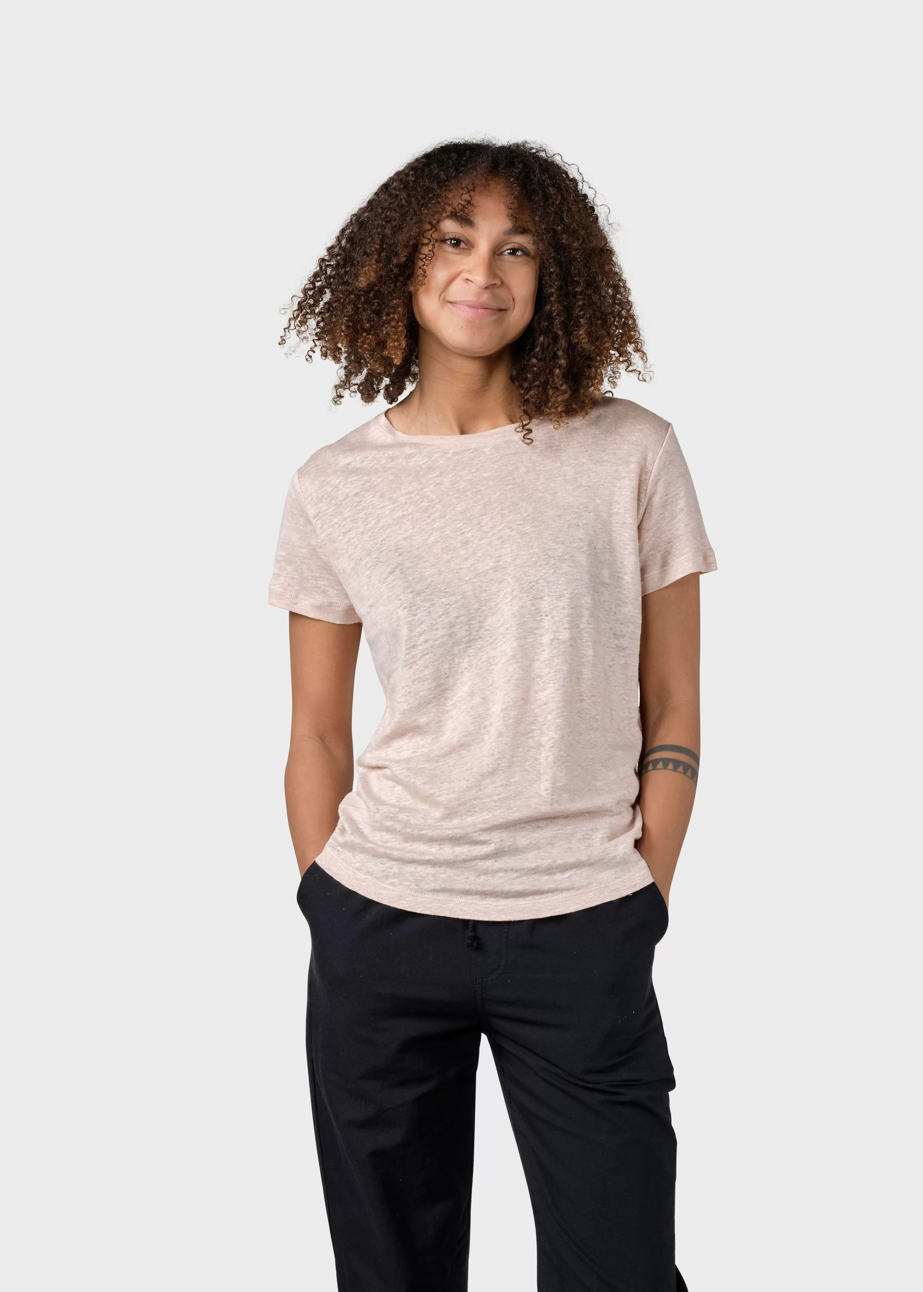 Klitmoller Collective Tees & Tops*Rikke linen tee - Rose