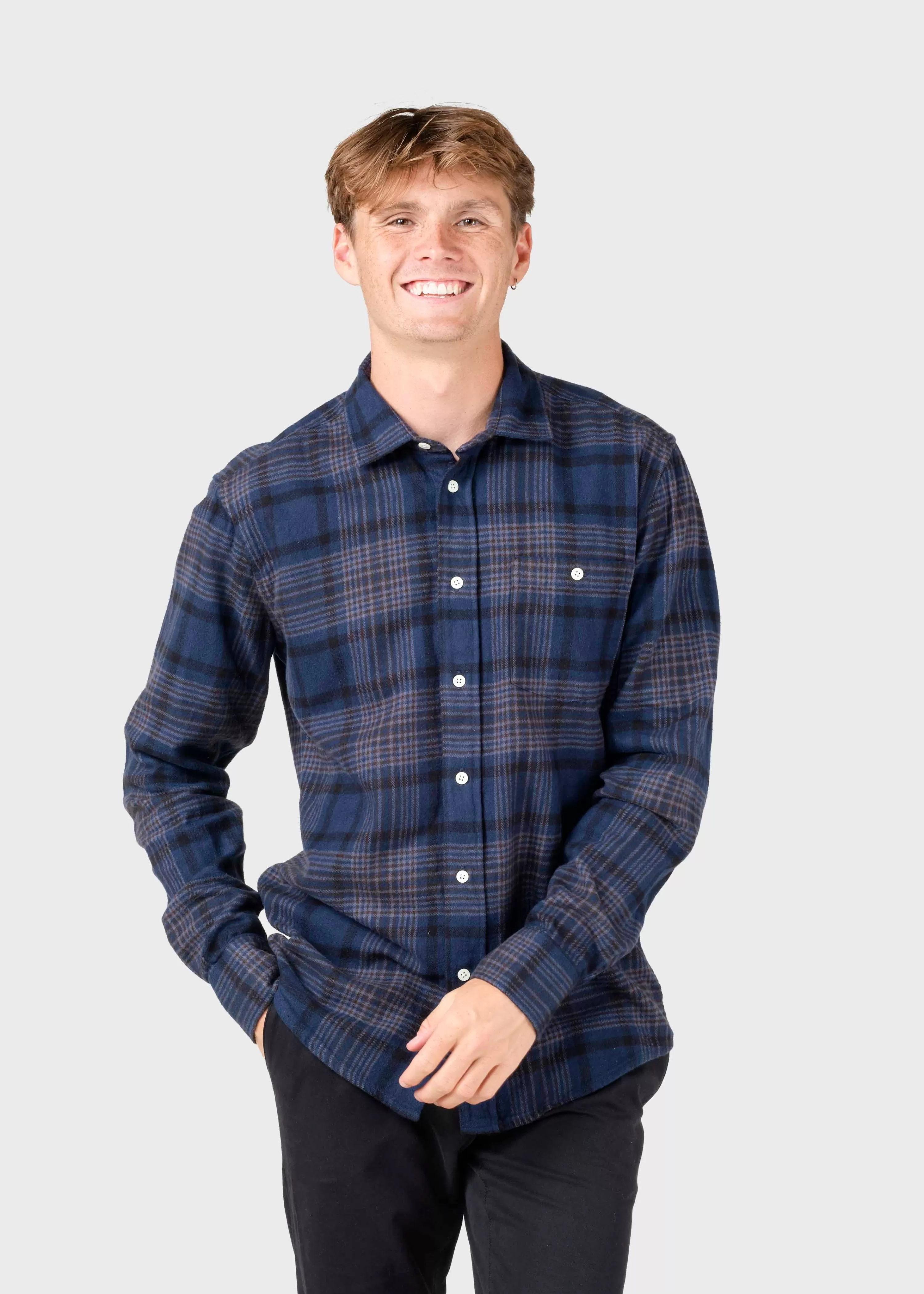 Klitmoller Collective Shirts*Rocco shirt - Navy check