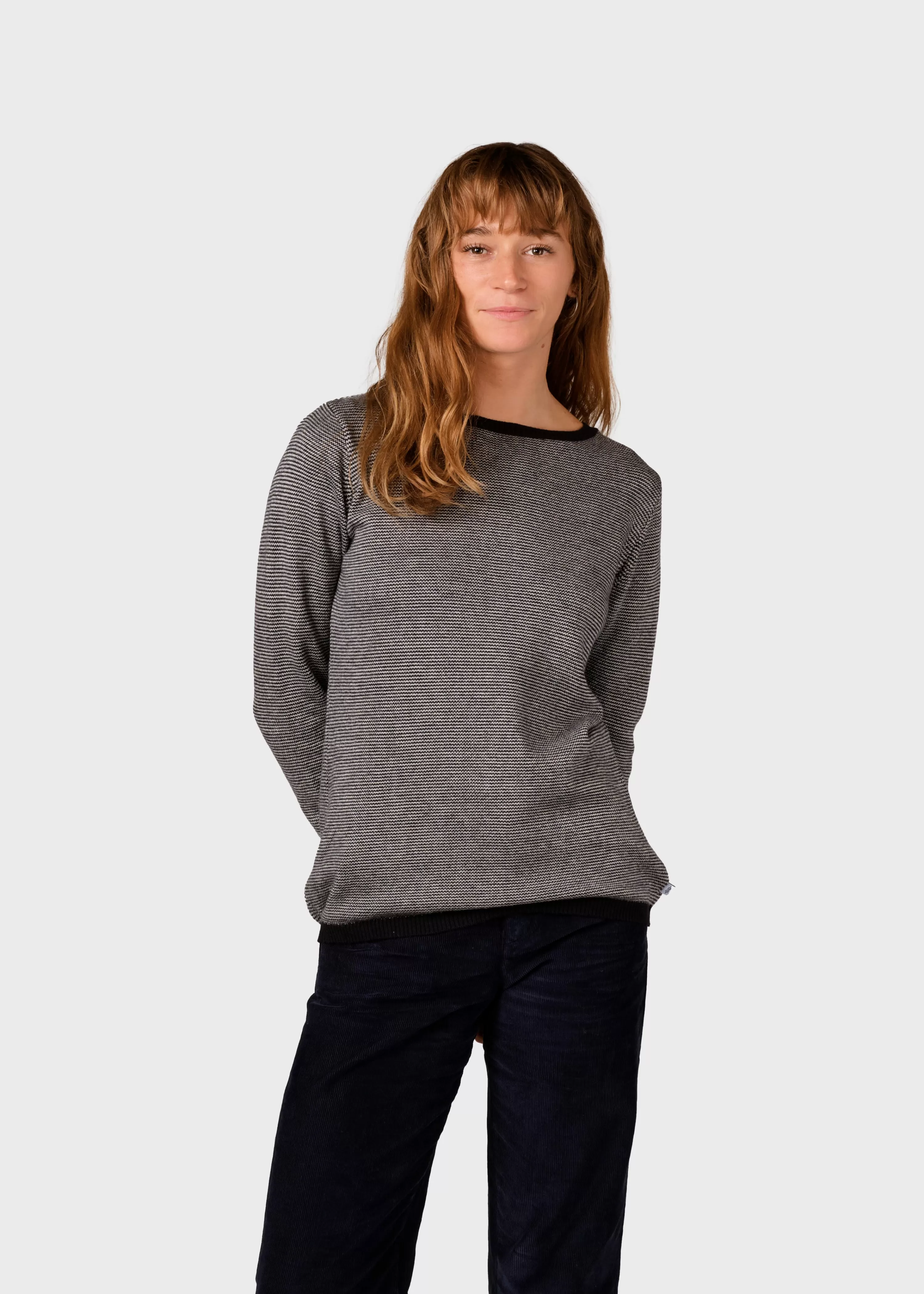 Klitmoller Collective Knitwear | Cotton/Cashmere*Rosa knit - Black/pastel grey