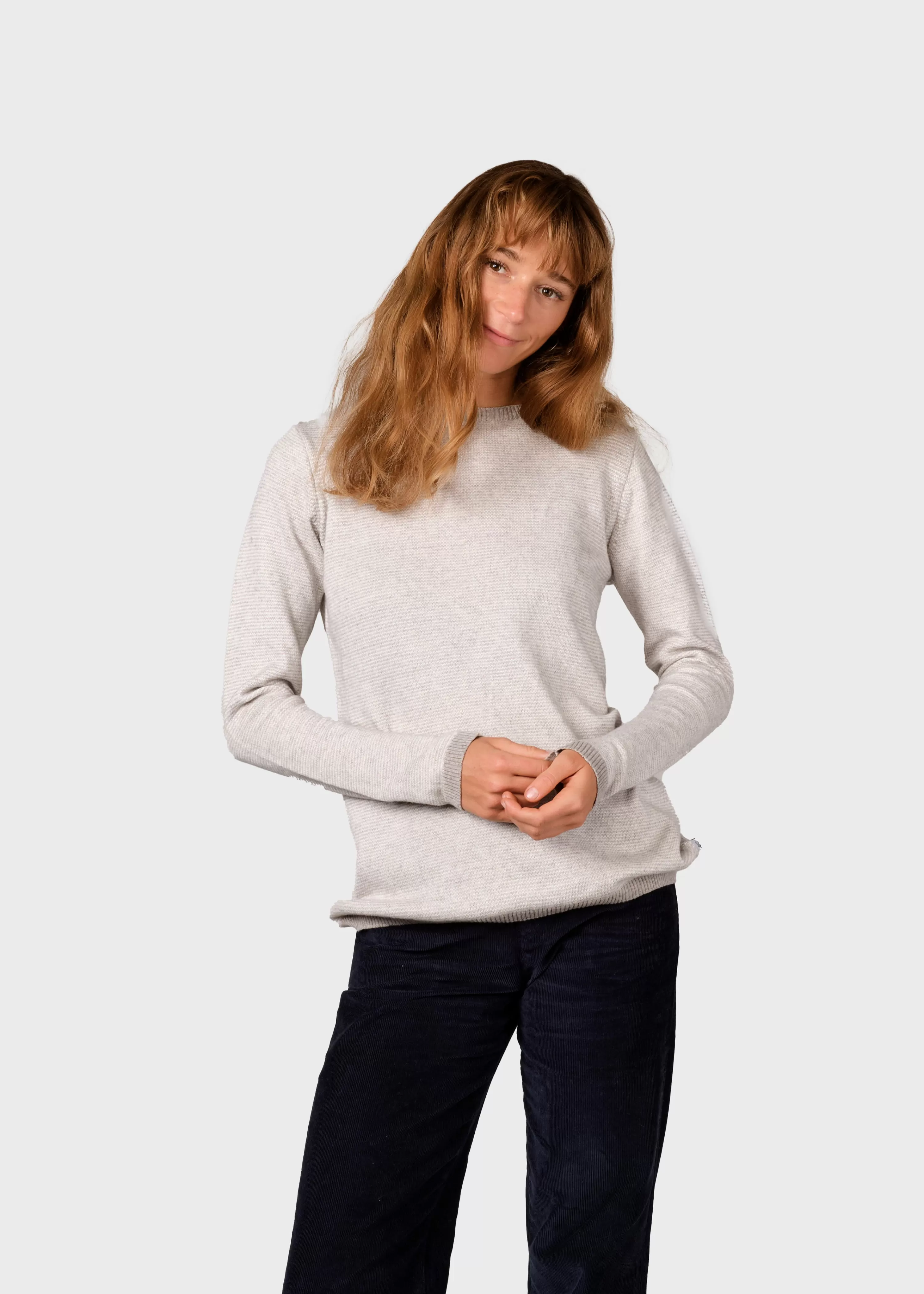 Klitmoller Collective Knitwear | Cotton/Cashmere*Rosa knit - Pastel grey/cream