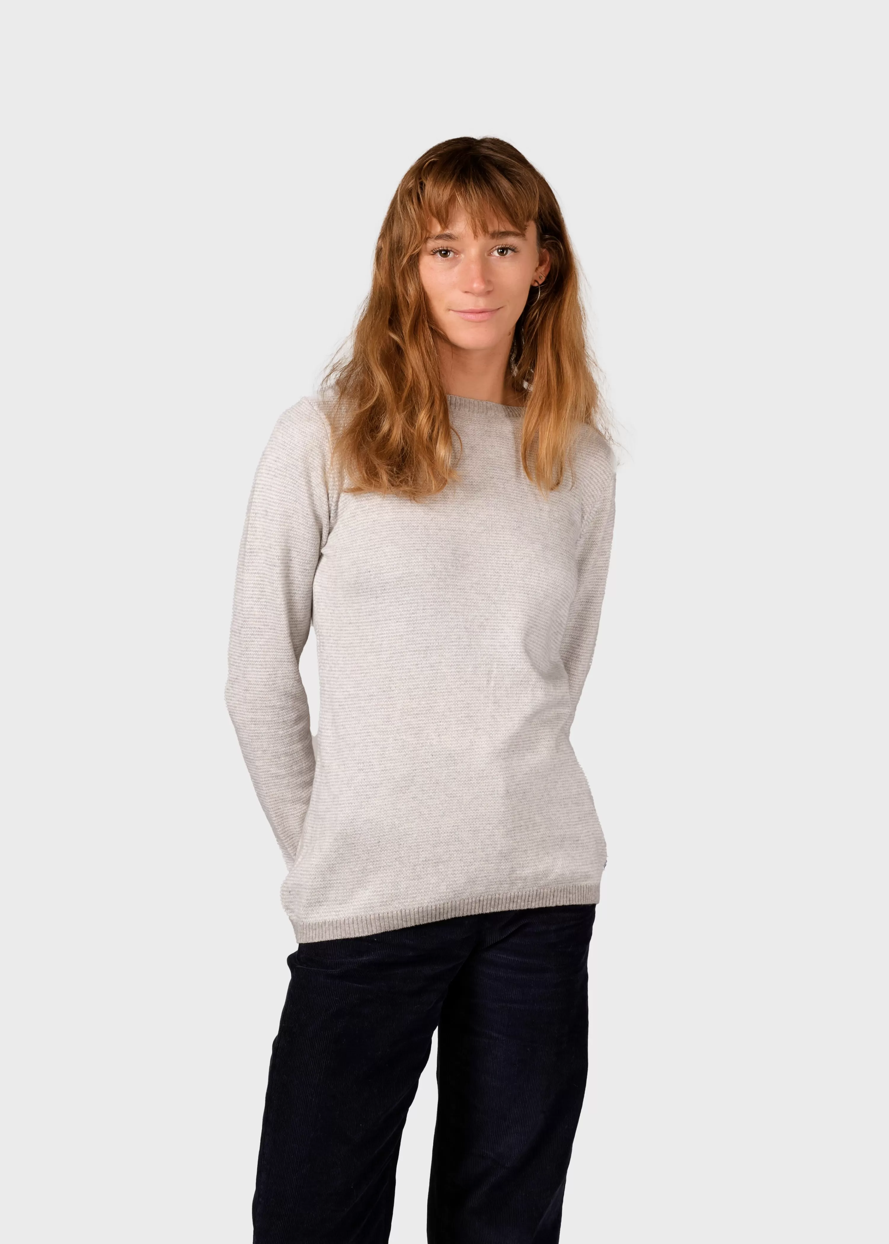 Klitmoller Collective Knitwear | Cotton/Cashmere*Rosa knit - Pastel grey/cream