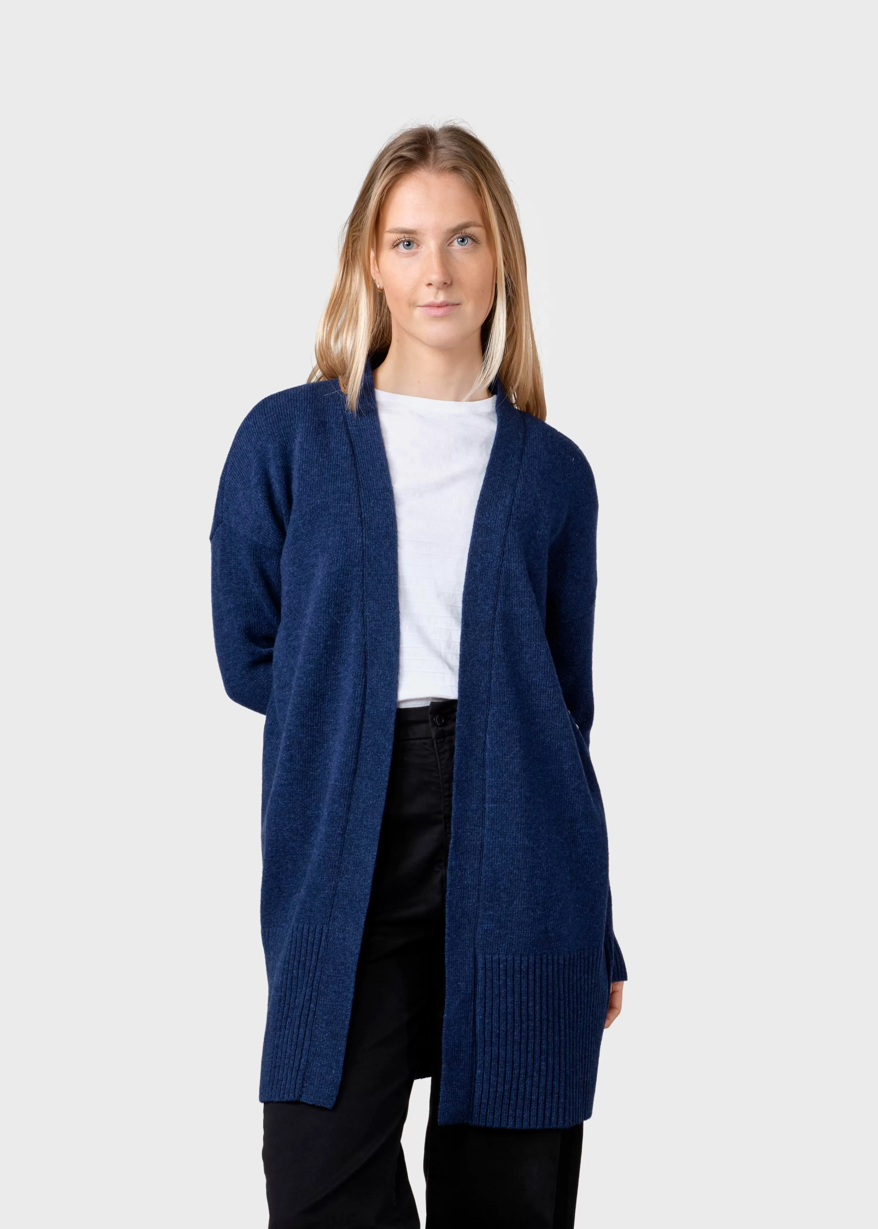 Klitmoller Collective Knitwear | Brushed Merino wool*Rosemarie knit cardigan - Deep blue