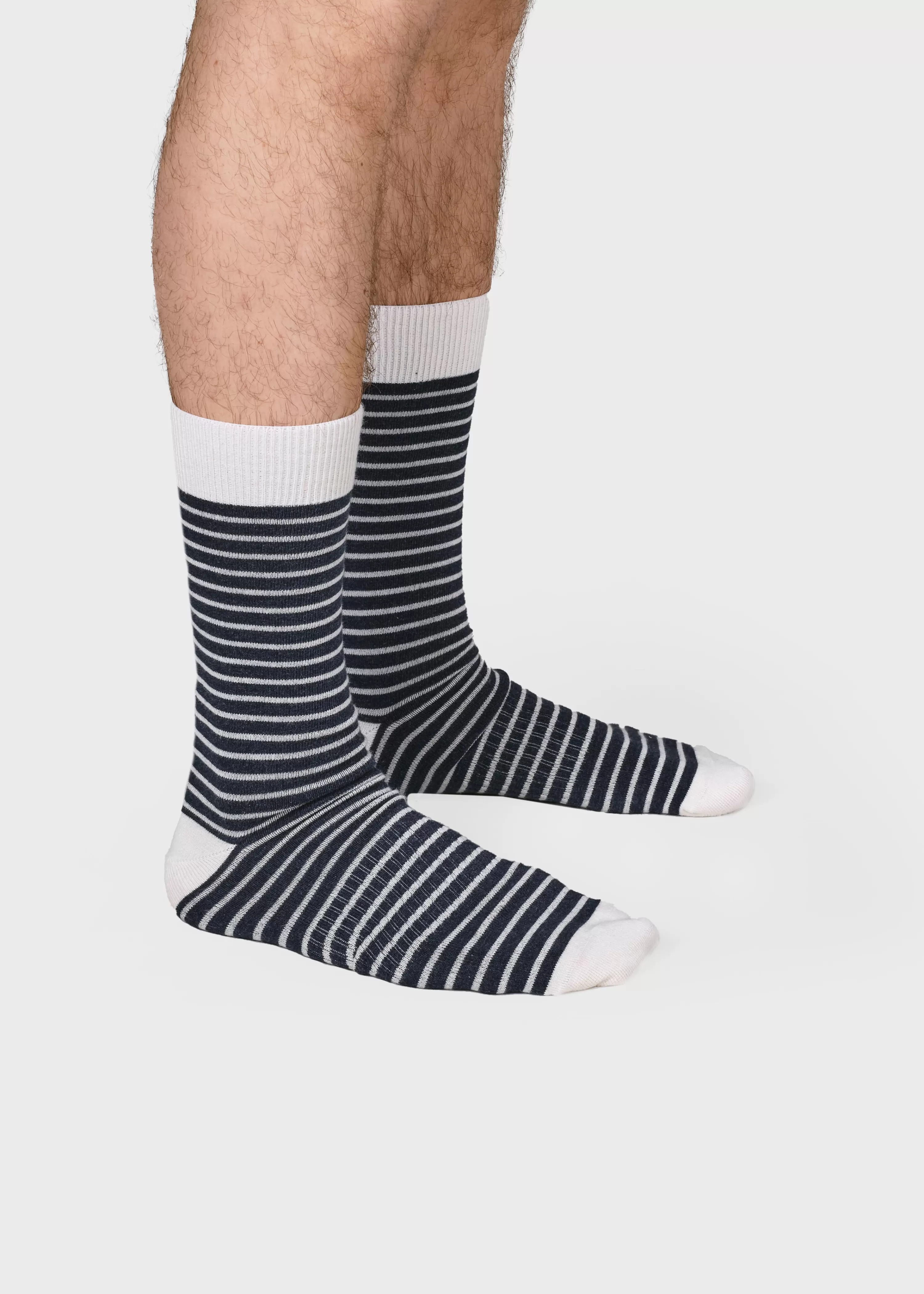 Klitmoller Collective Socks*Sailor cotton sock - Cream/navy