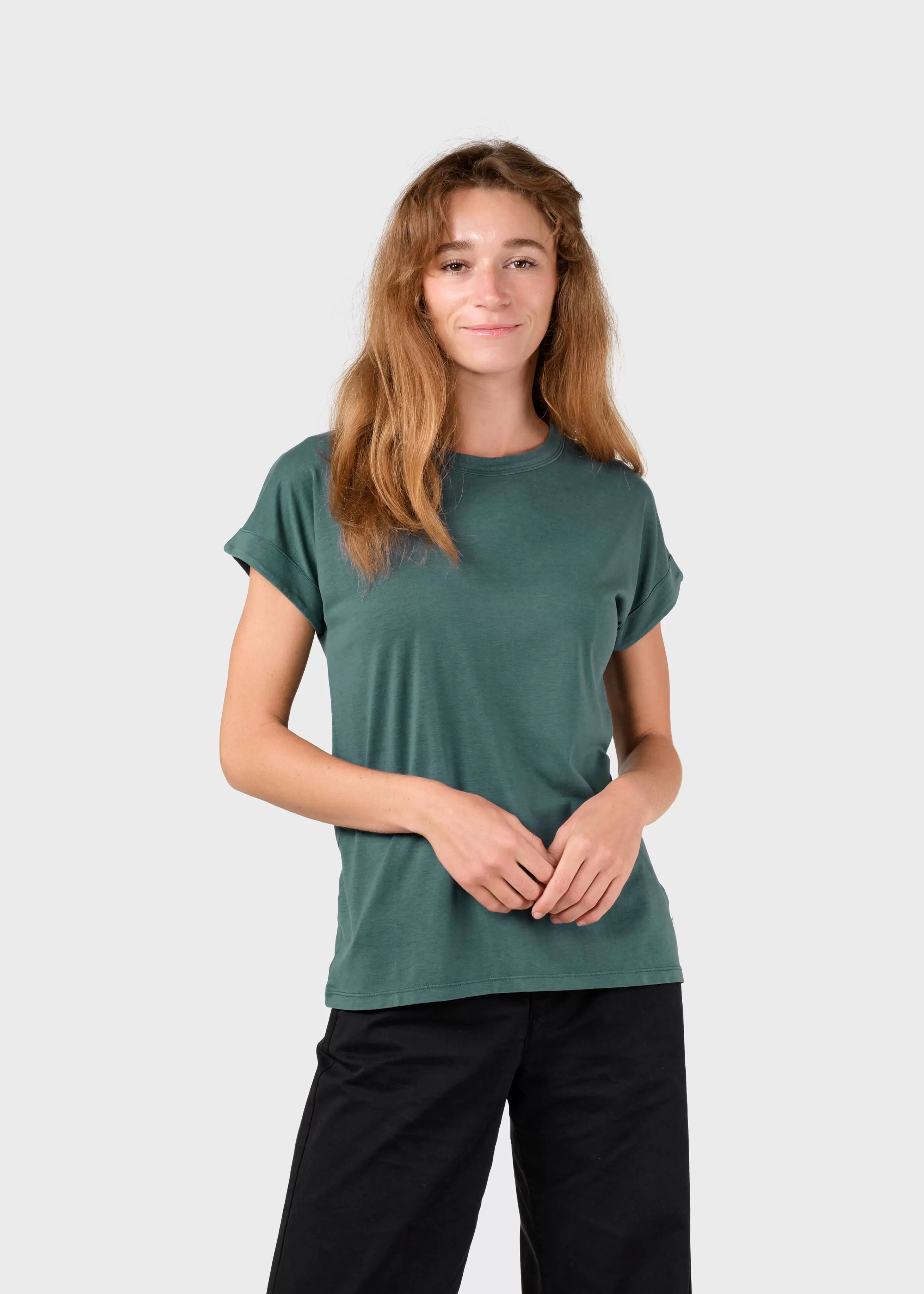 Klitmoller Collective Tees & Tops*Sigrid tee - Moss Green