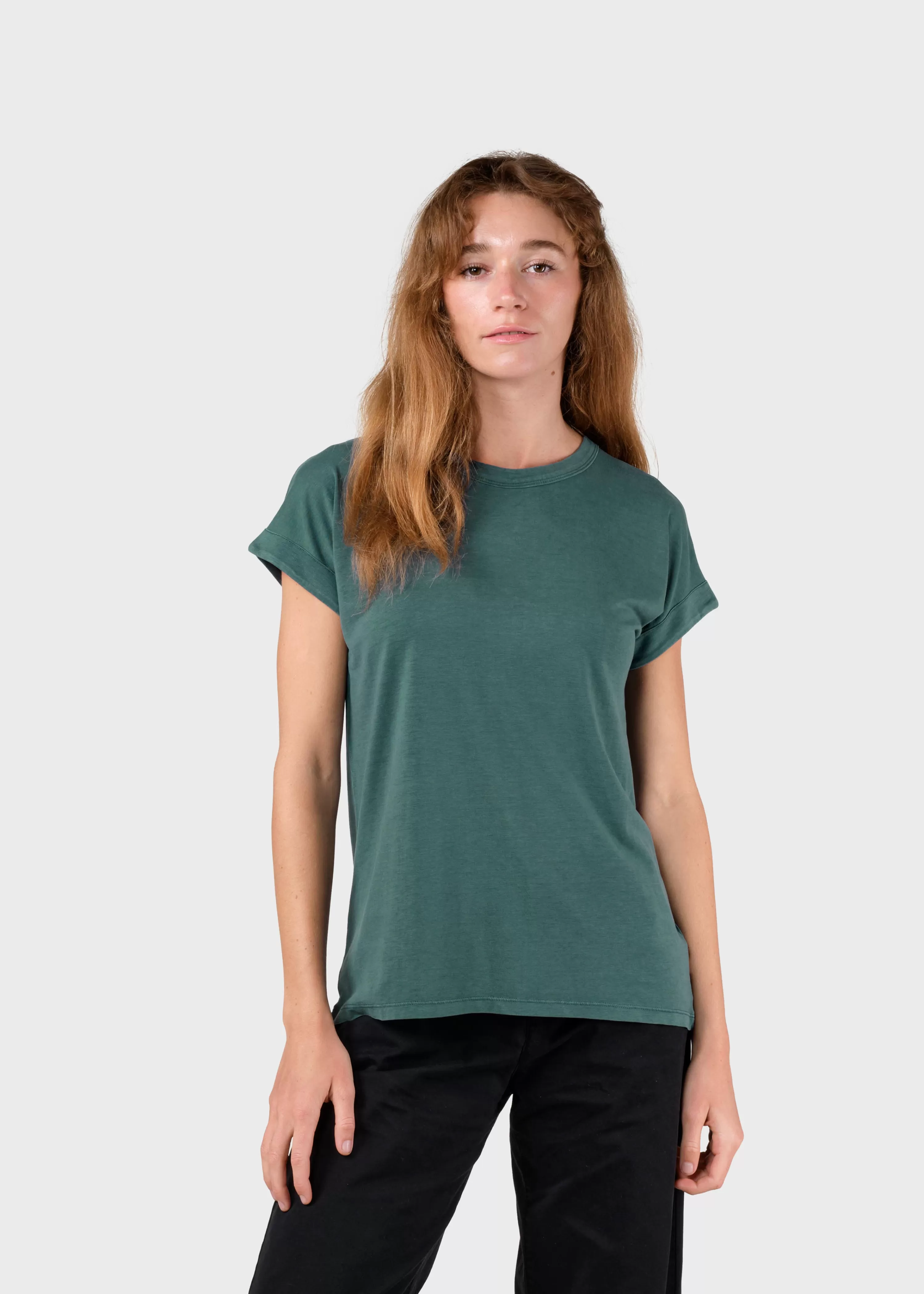 Klitmoller Collective Tees & Tops*Sigrid tee - Moss Green