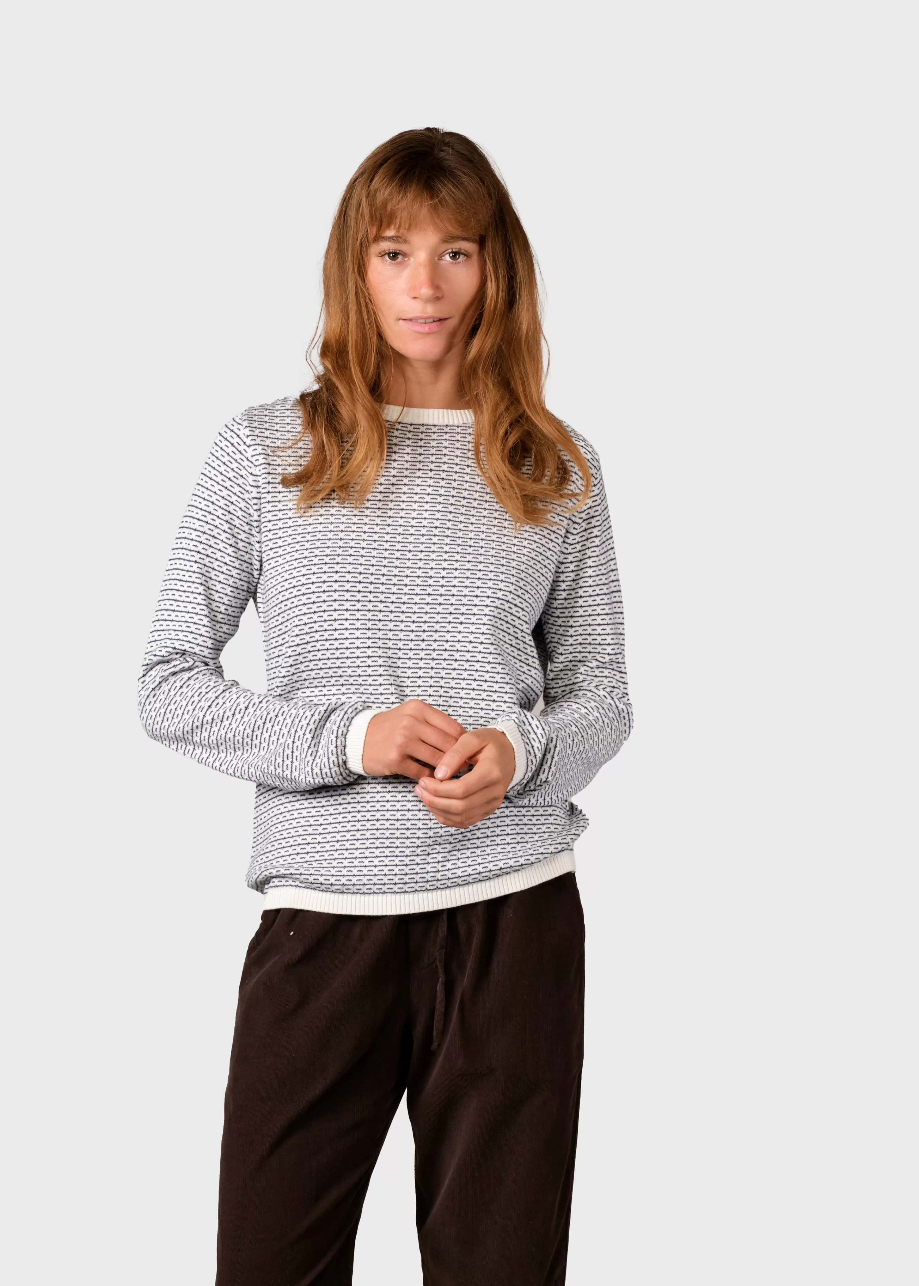 Klitmoller Collective Knitwear | Cotton/Cashmere*Silje knit - Cream/navy