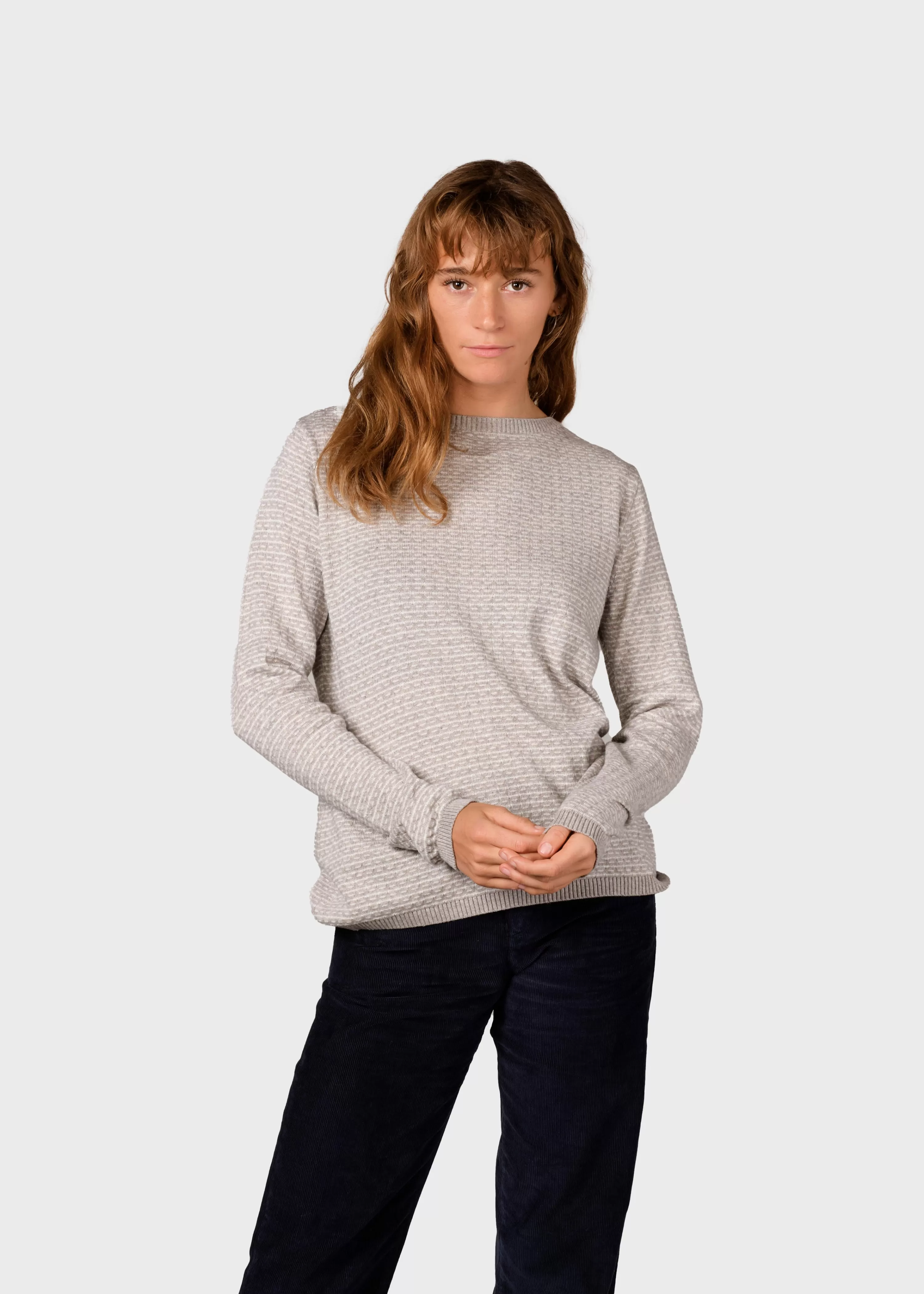 Klitmoller Collective Knitwear | Cotton/Cashmere*Silje knit - Pastel grey/cream