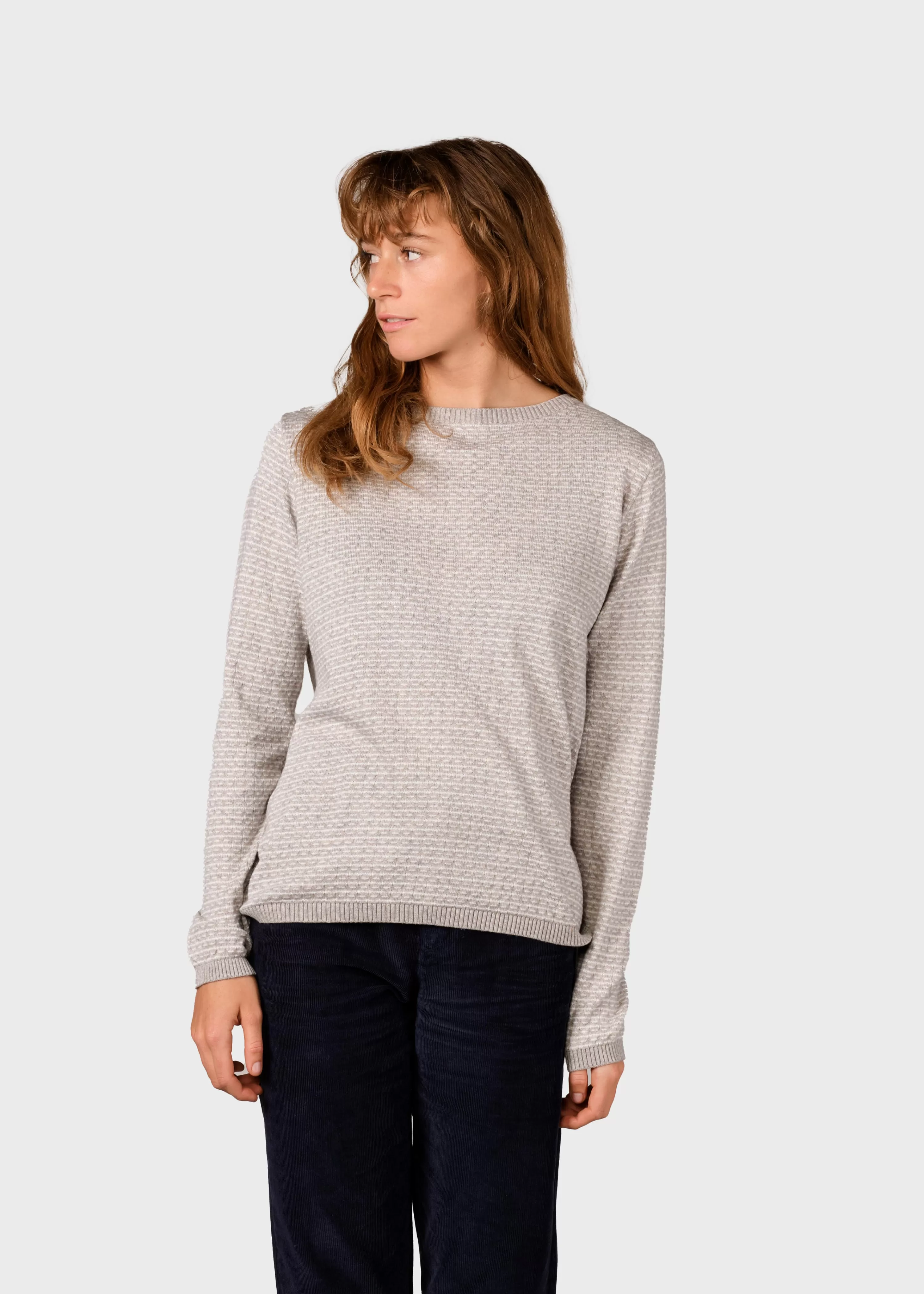 Klitmoller Collective Knitwear | Cotton/Cashmere*Silje knit - Pastel grey/cream