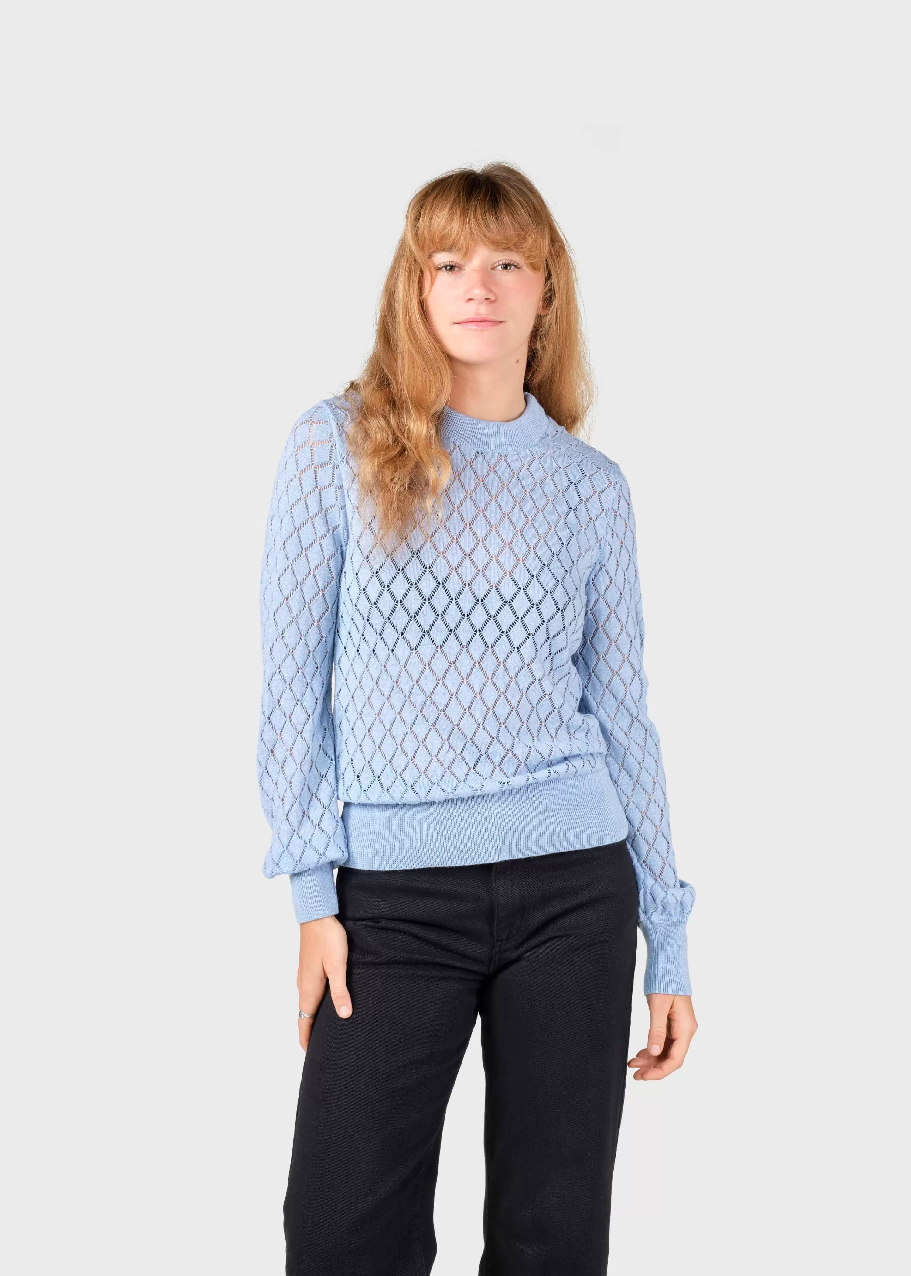 Klitmoller Collective Knitwear | Extrafine Merino wool*Sille knit - Light blue