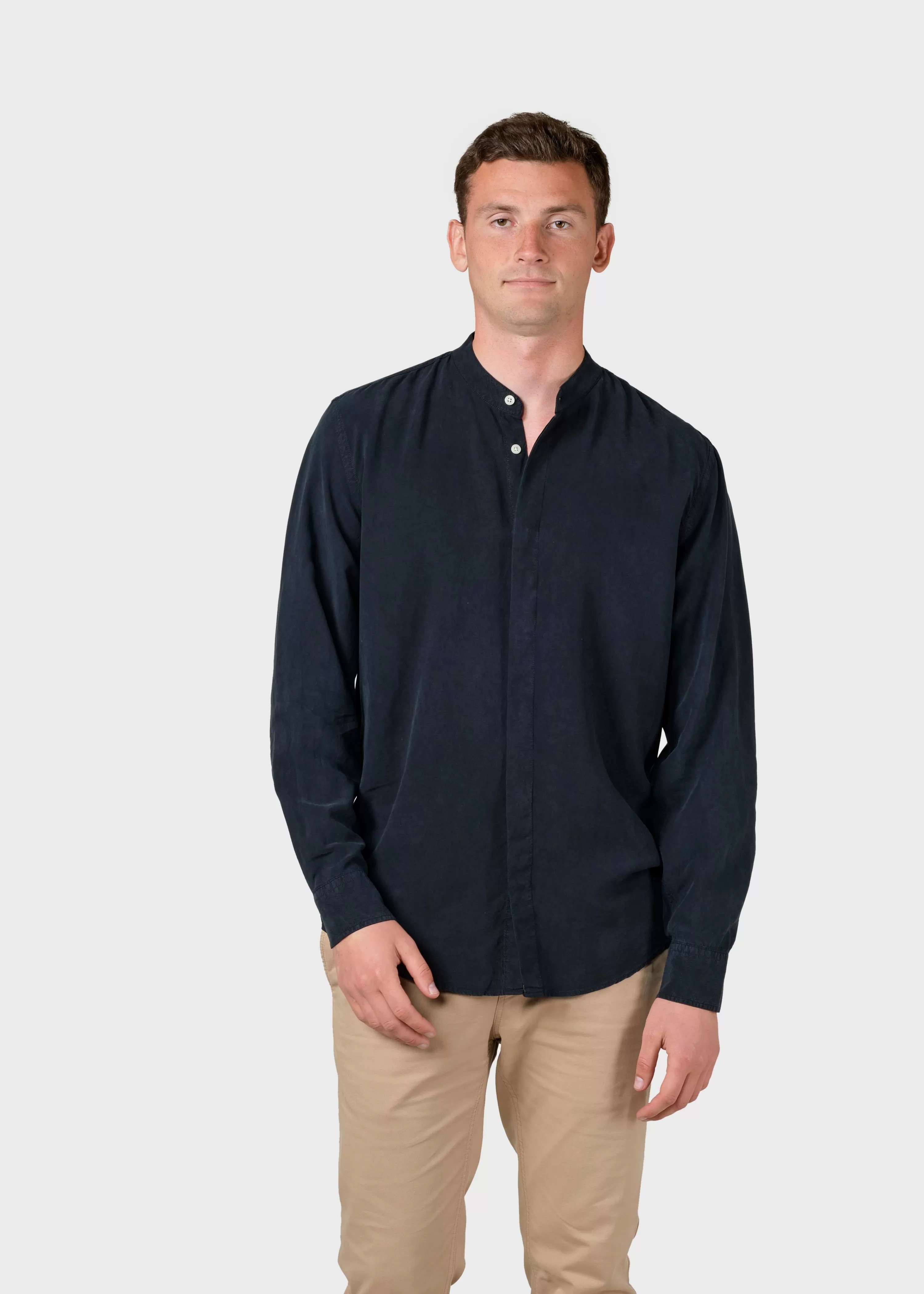 Klitmoller Collective Shirts*Simon lyocell shirt - Navy