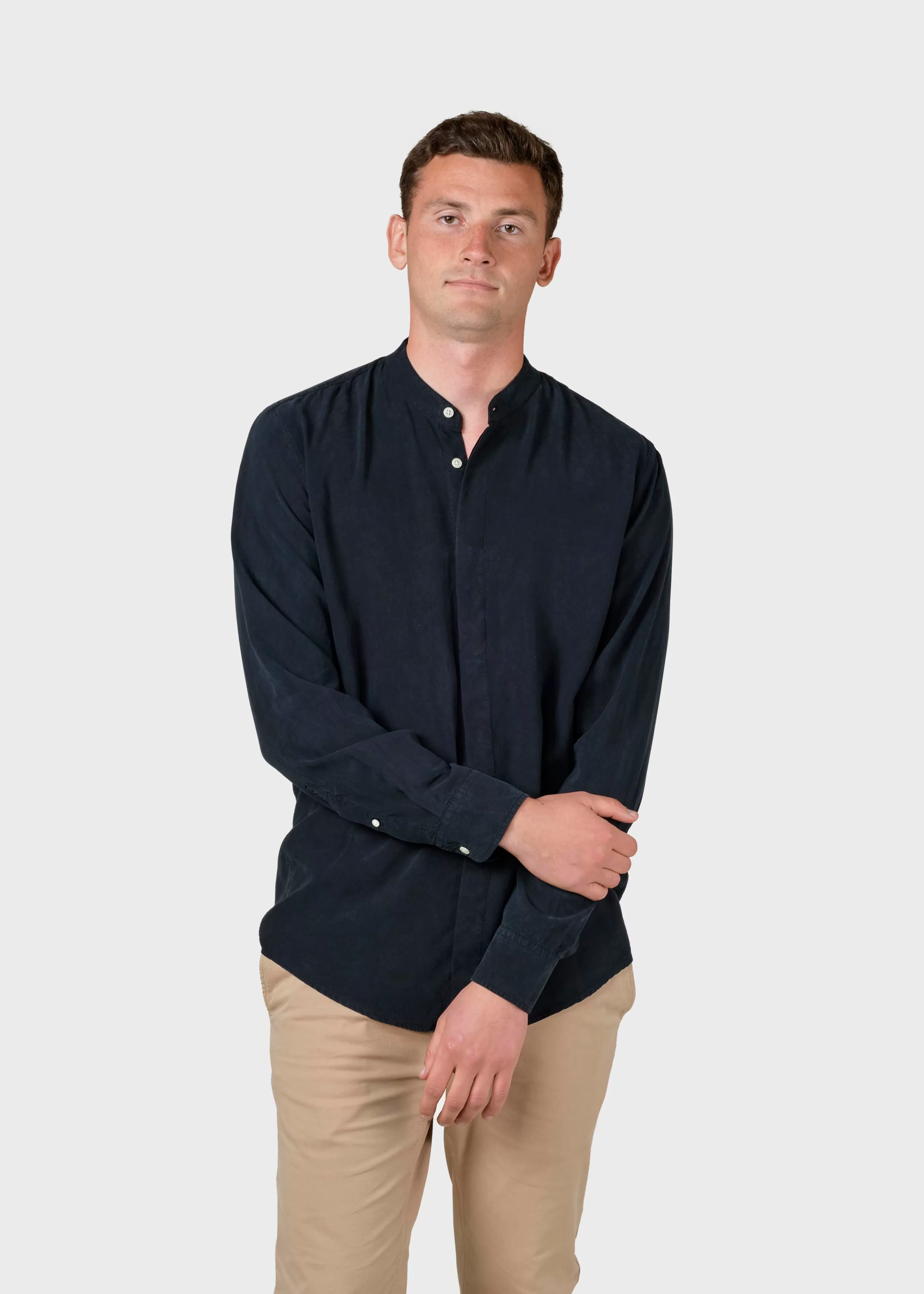 Klitmoller Collective Shirts*Simon lyocell shirt - Navy