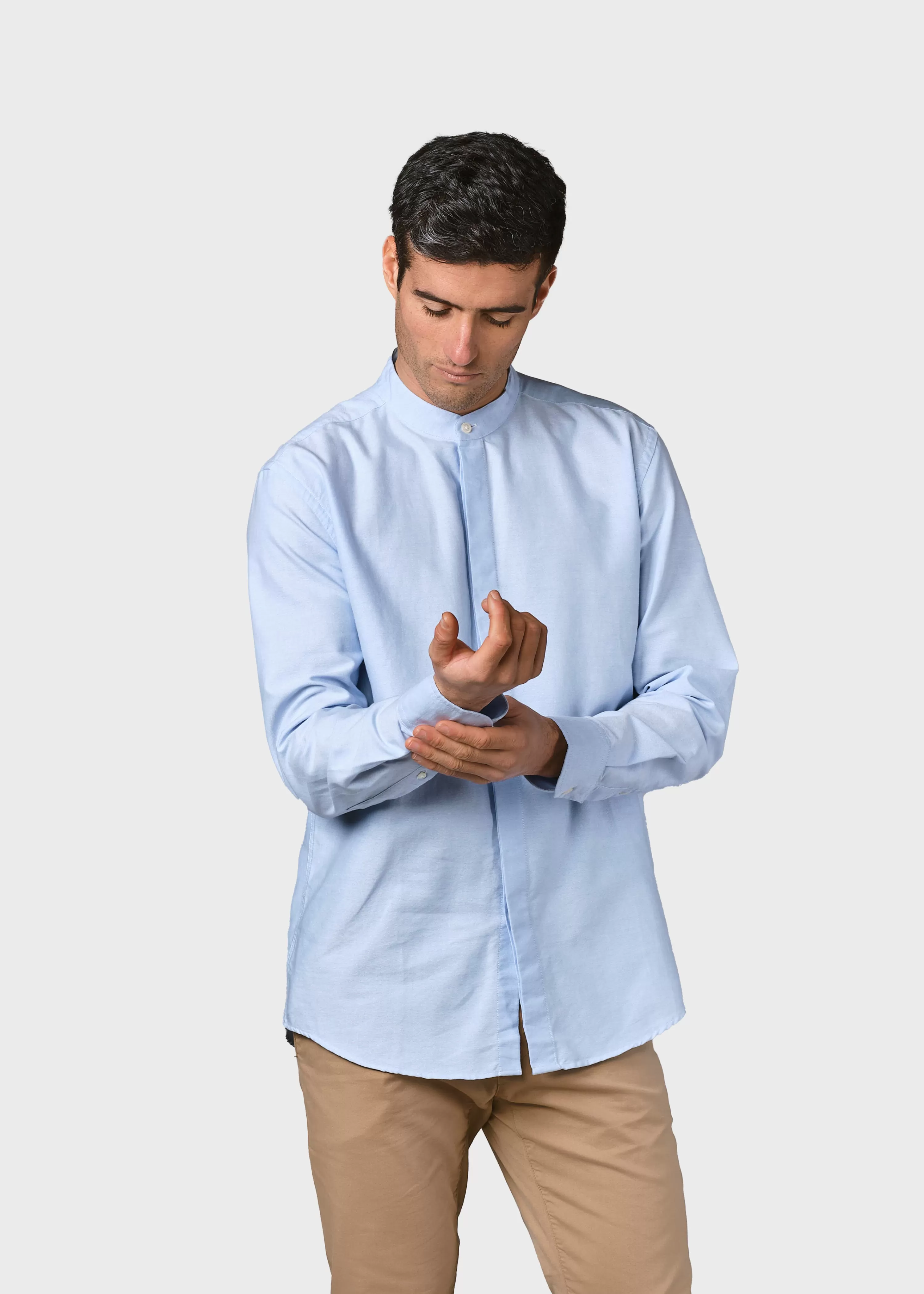 Klitmoller Collective Shirts*Simon shirt - Blue melange