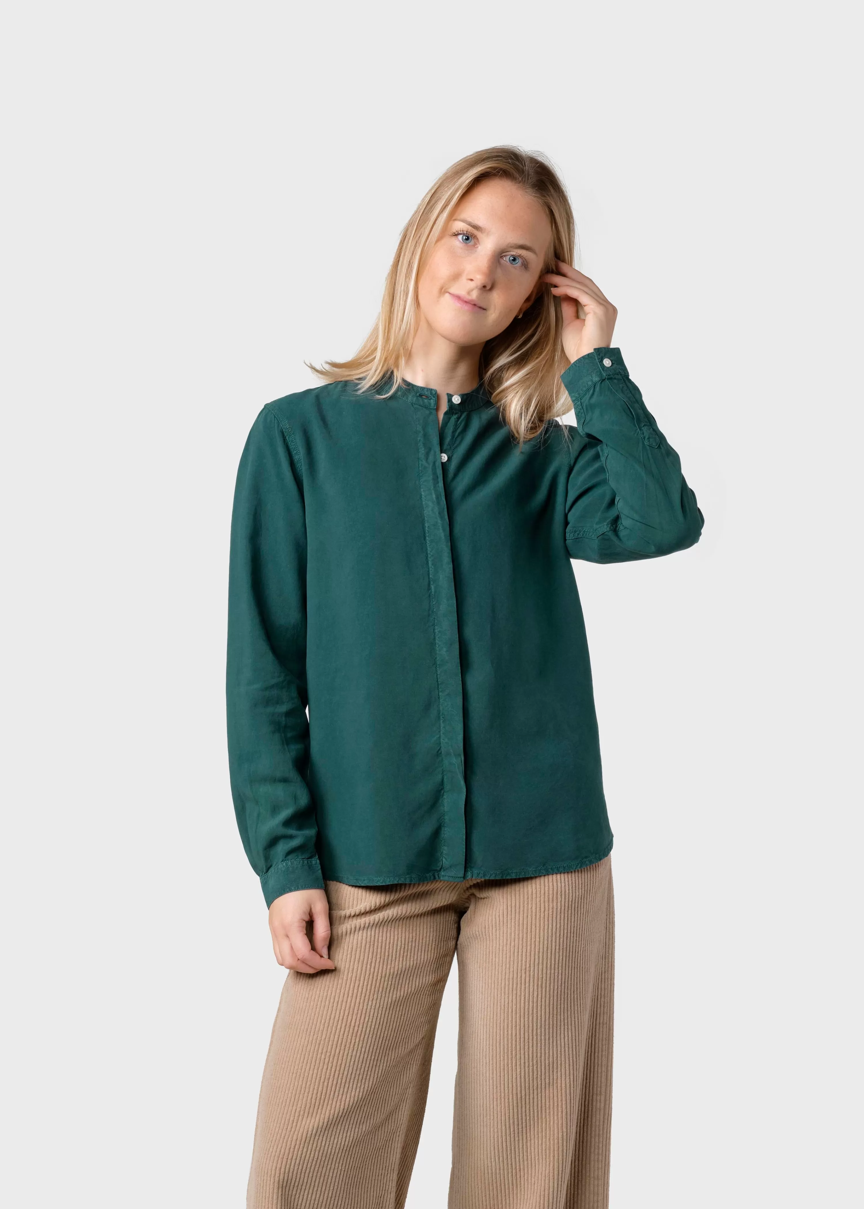 Klitmoller Collective Shirts*Simone shirt - Moss Green