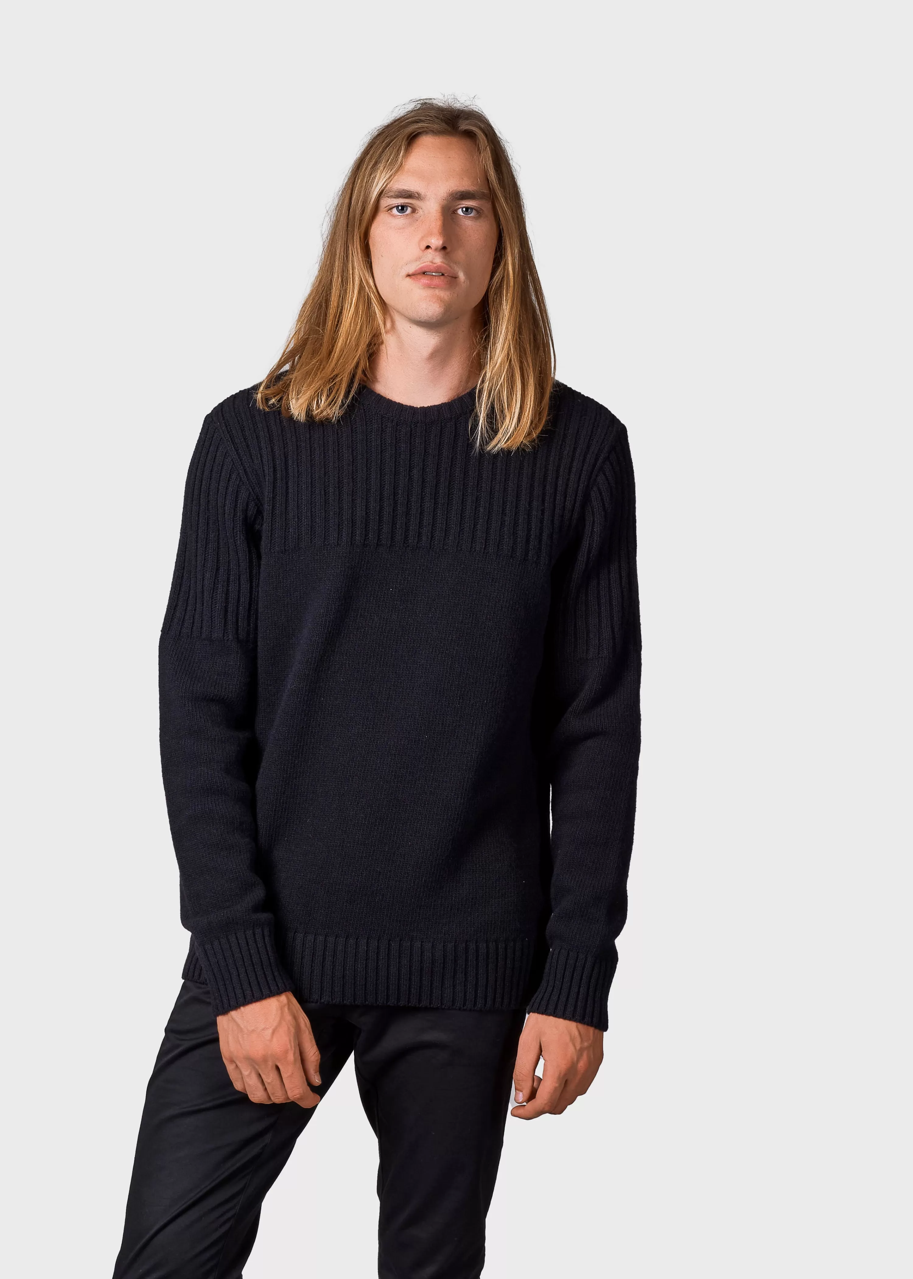 Klitmoller Collective Brushed Merino wool*Søren knit - Black