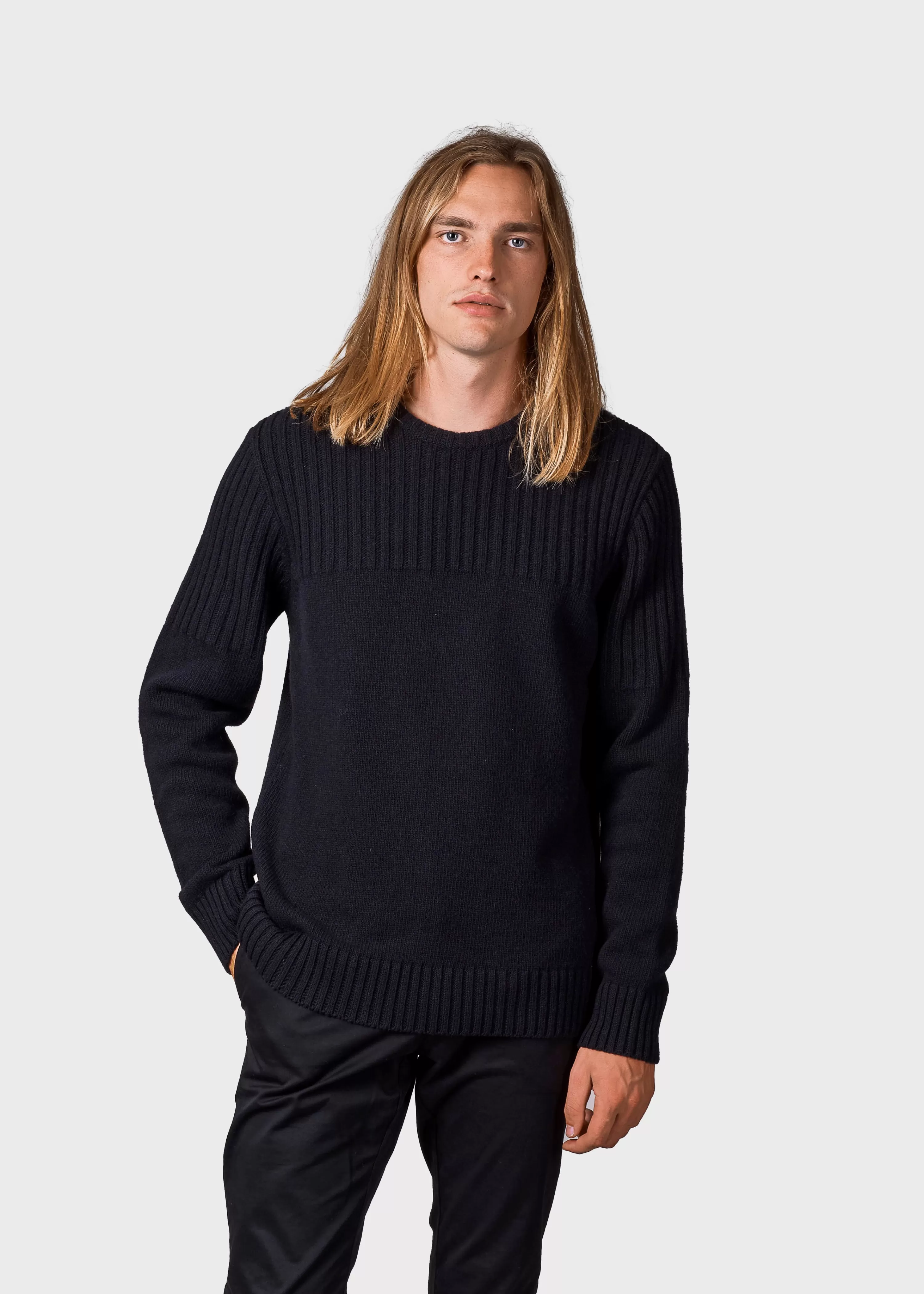 Klitmoller Collective Brushed Merino wool*Søren knit - Black