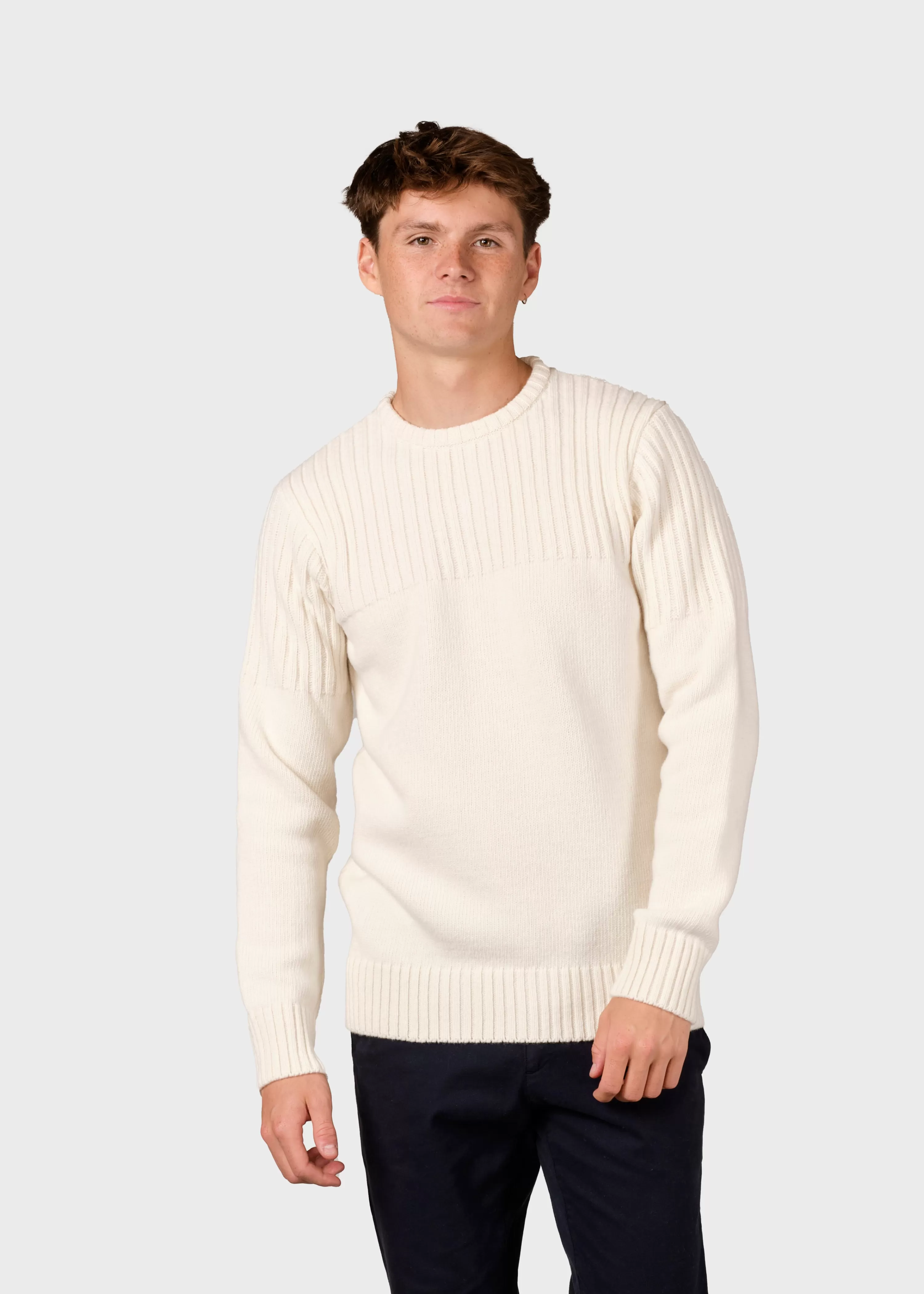 Klitmoller Collective Brushed Merino wool*Søren knit - Cream