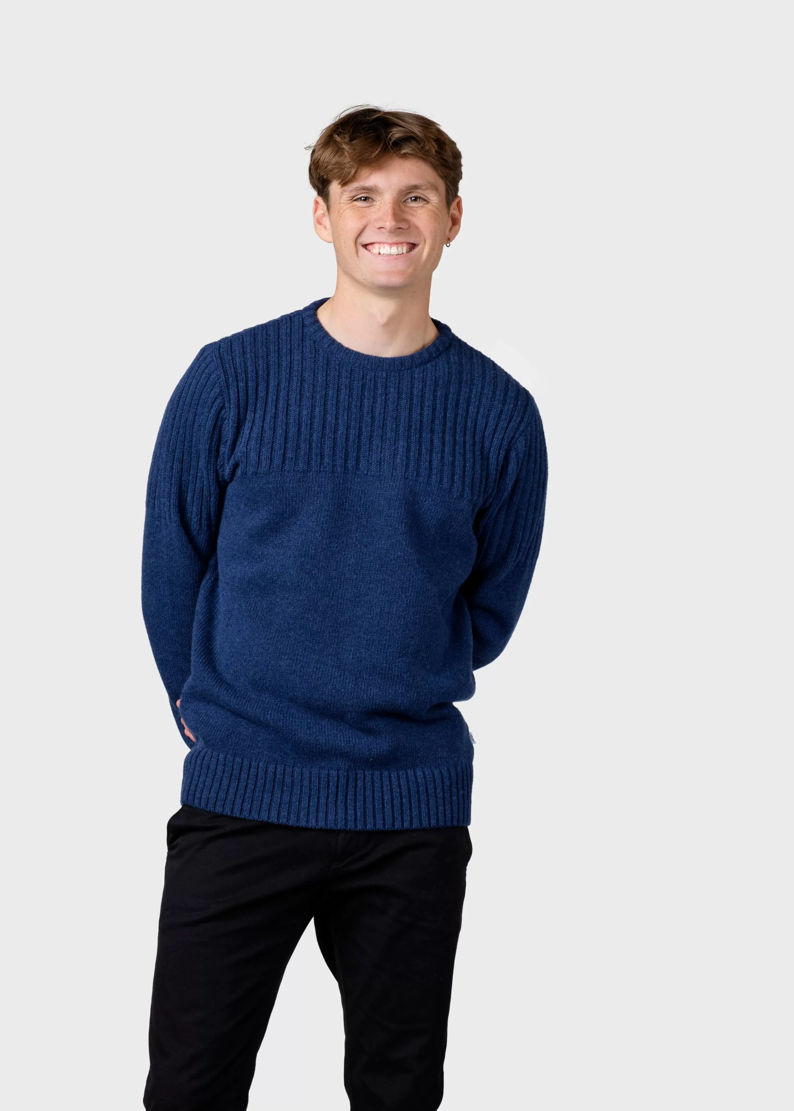 Klitmoller Collective Brushed Merino wool*Søren knit - Deep blue