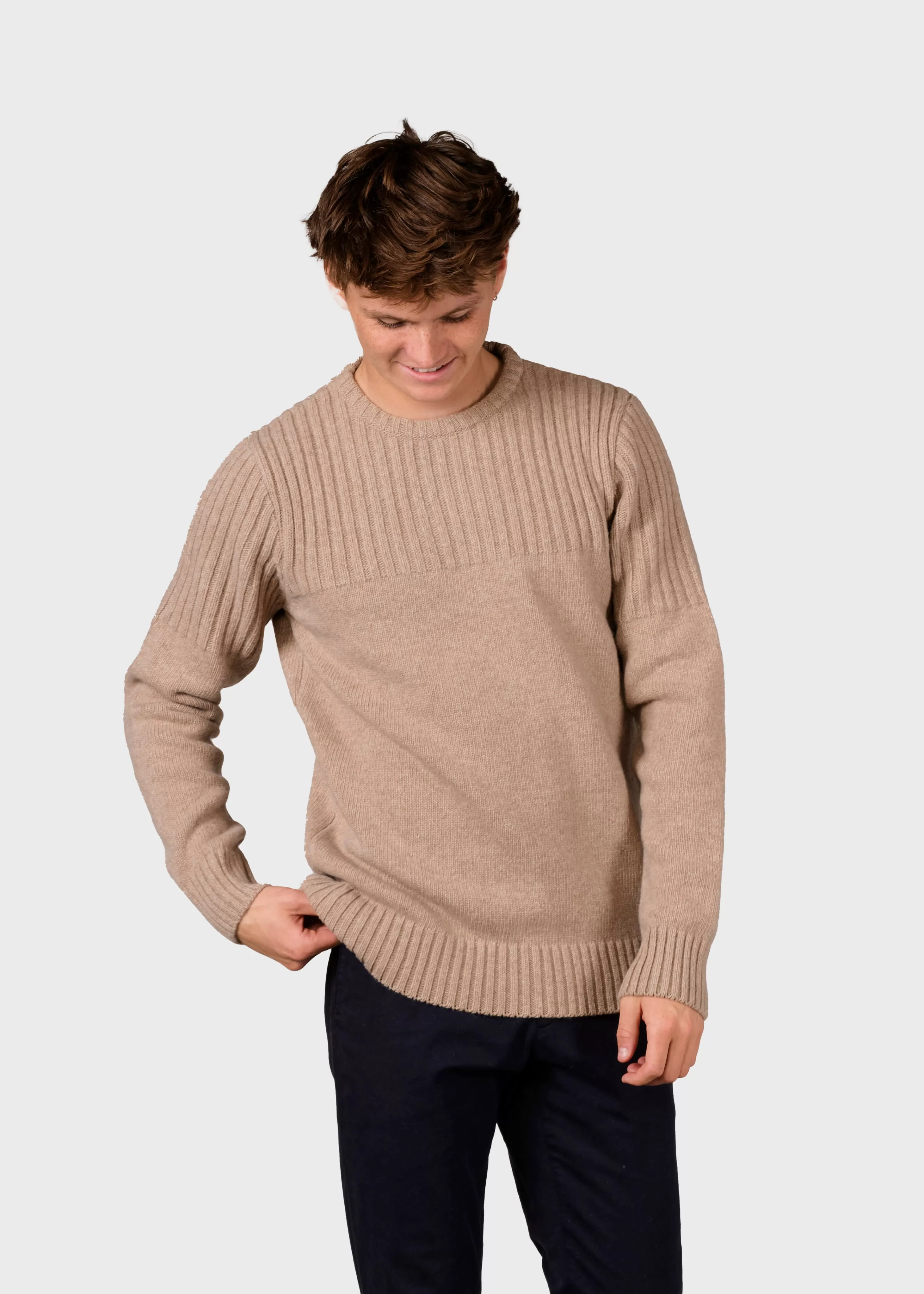 Klitmoller Collective Brushed Merino wool*Søren knit - Sand