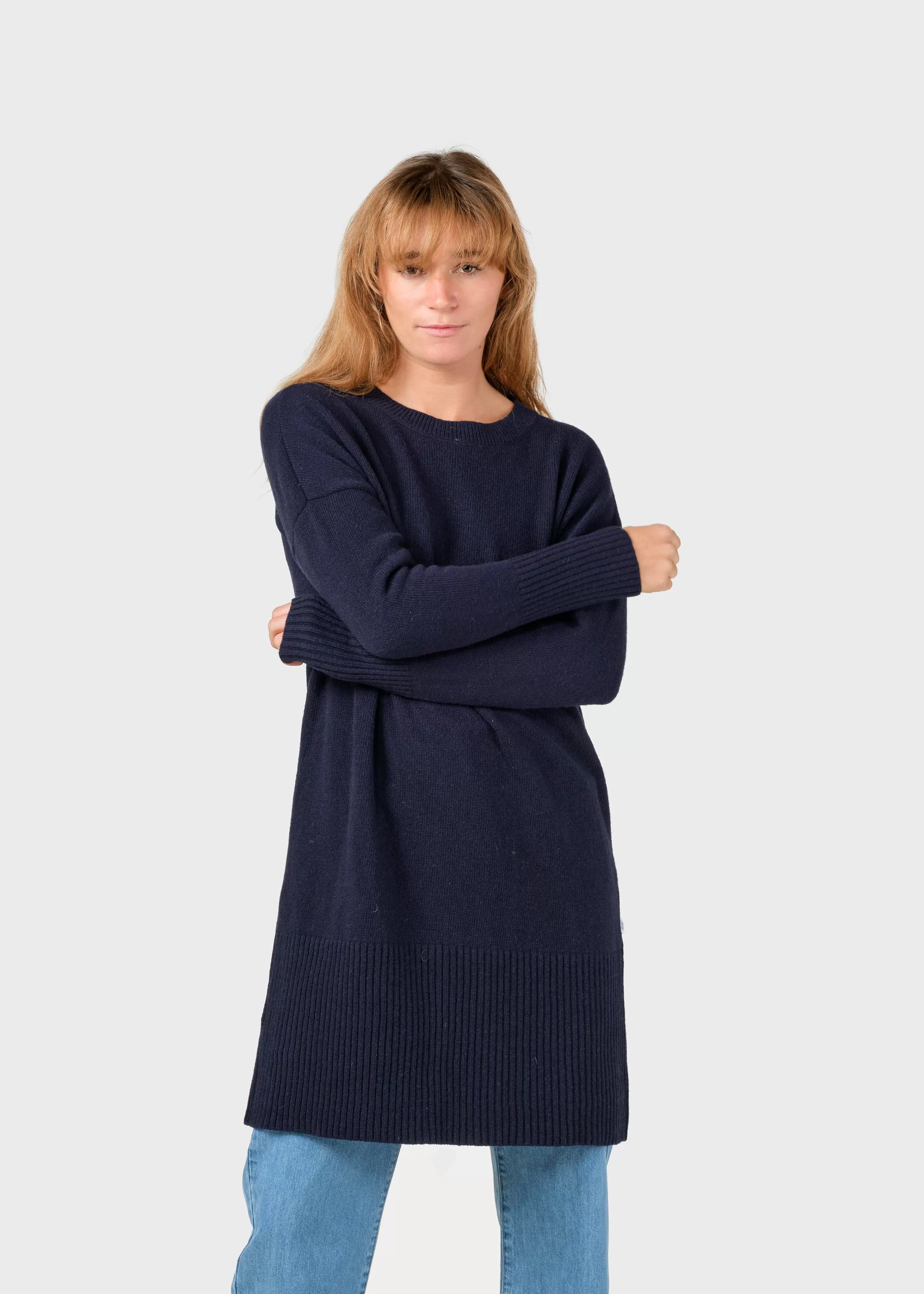 Klitmoller Collective Knitwear | Brushed Merino wool*Thea knit dress - Navy