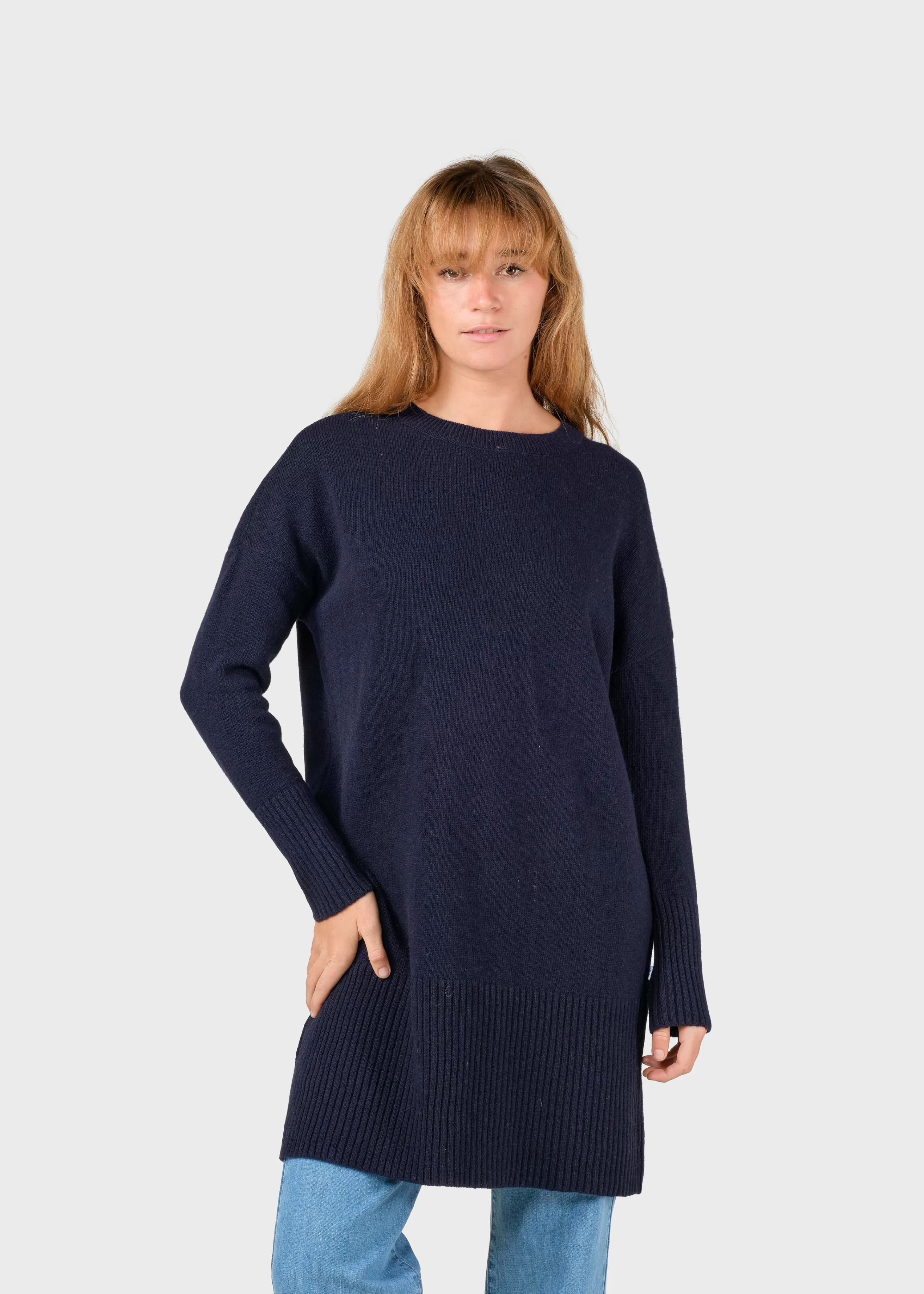 Klitmoller Collective Knitwear | Brushed Merino wool*Thea knit dress - Navy