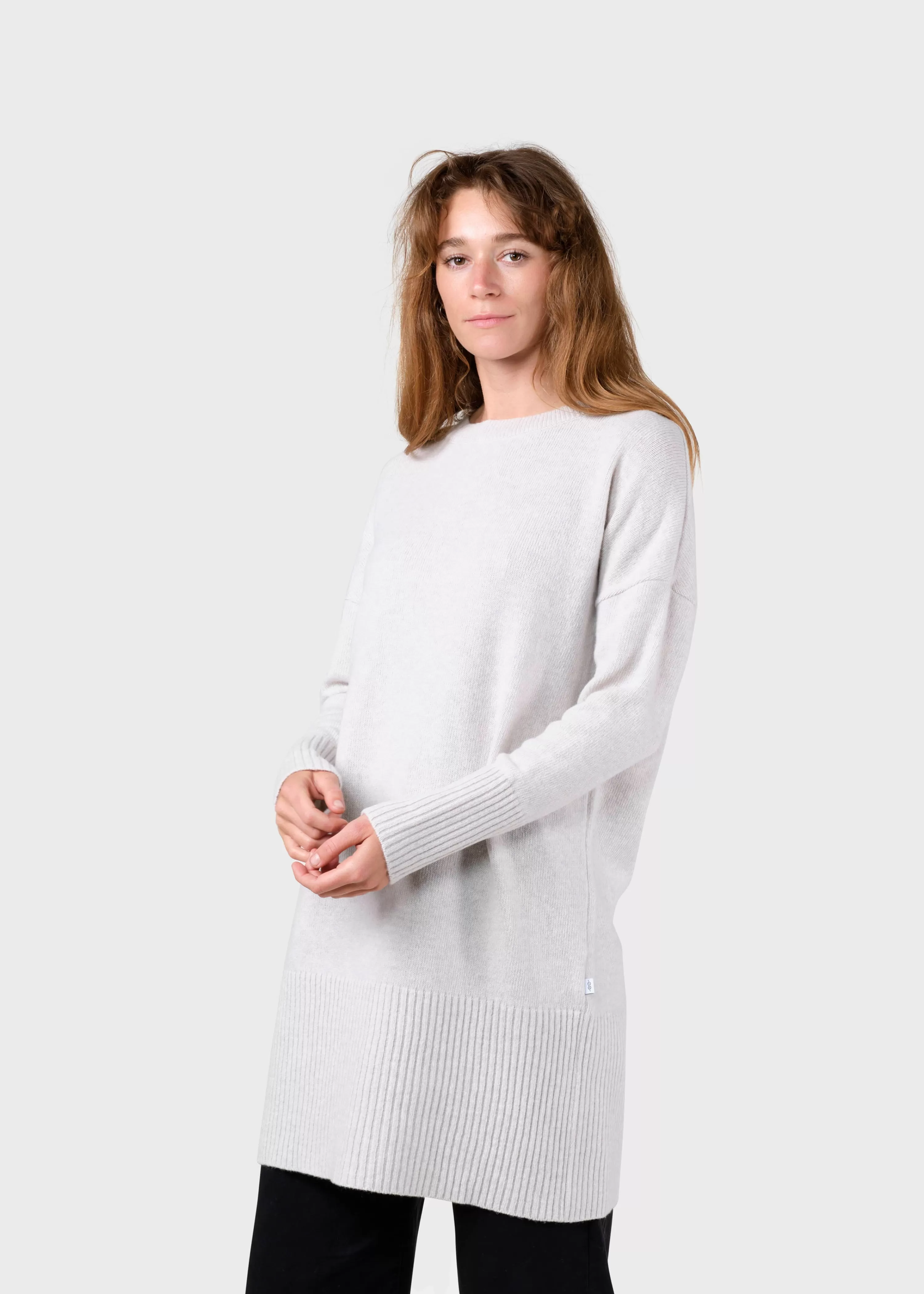 Klitmoller Collective Knitwear | Brushed Merino wool*Thea knit dress - Pastel grey