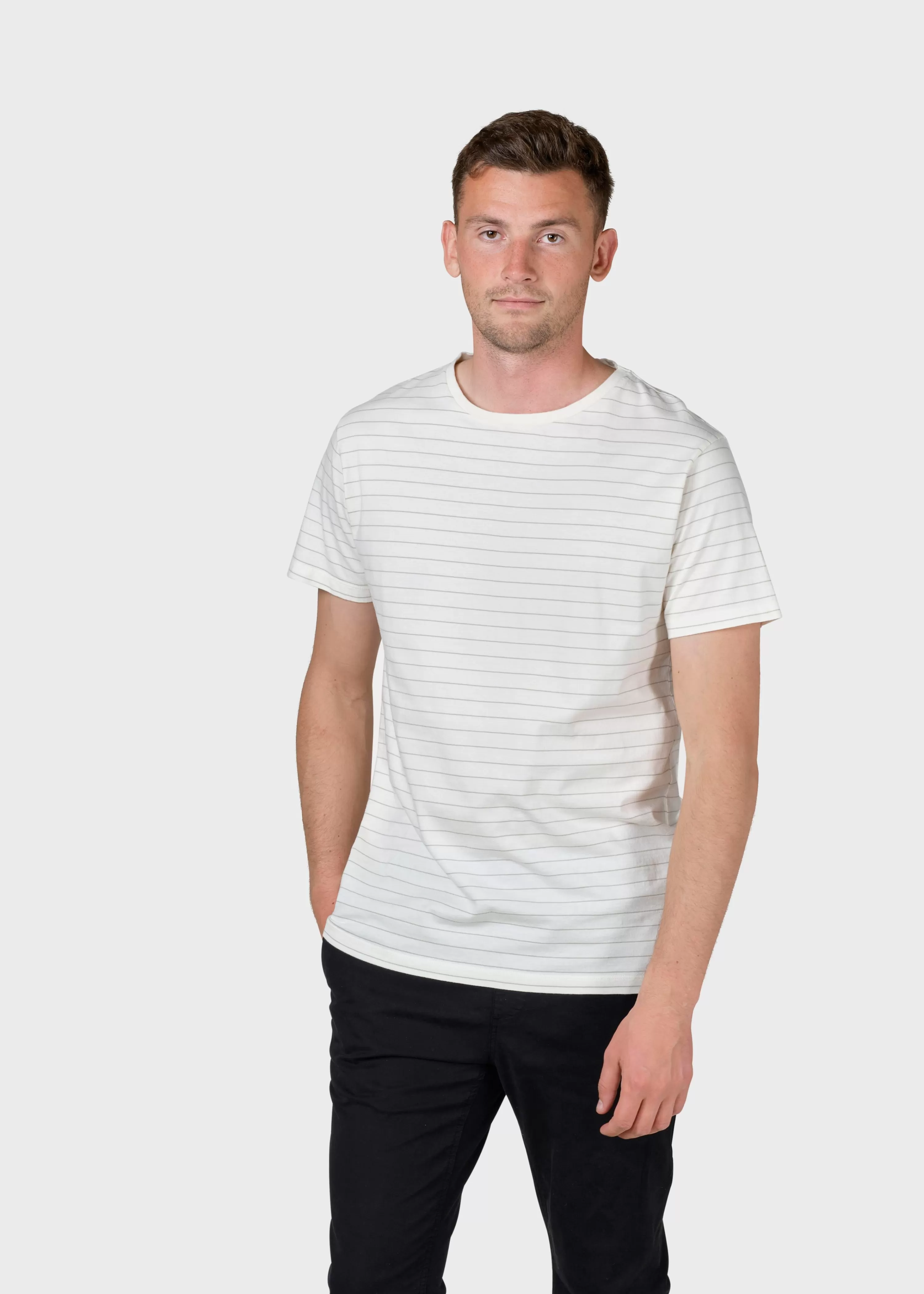 Klitmoller Collective T-shirts*Tom tee - Cream/sage