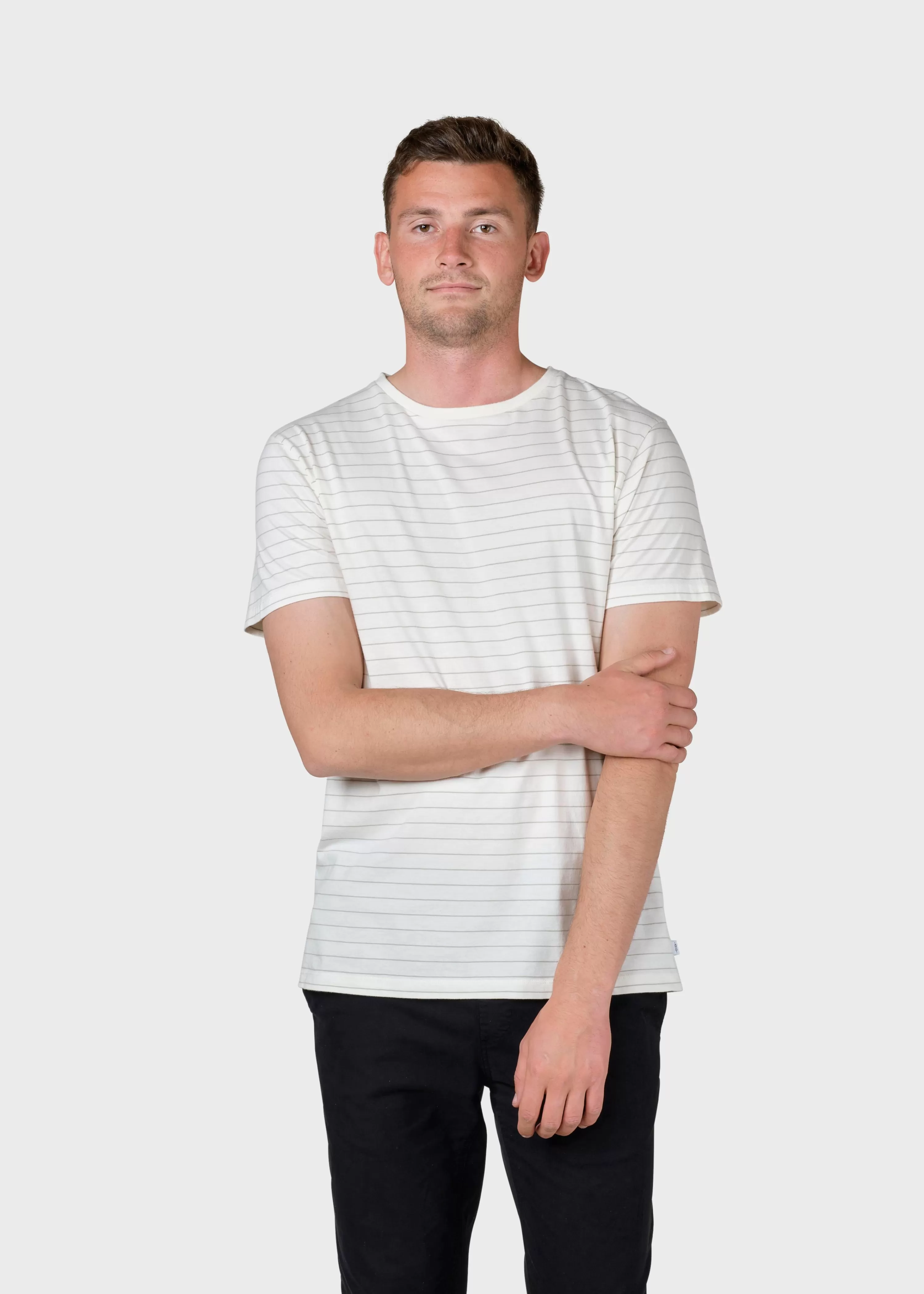 Klitmoller Collective T-shirts*Tom tee - Cream/sage