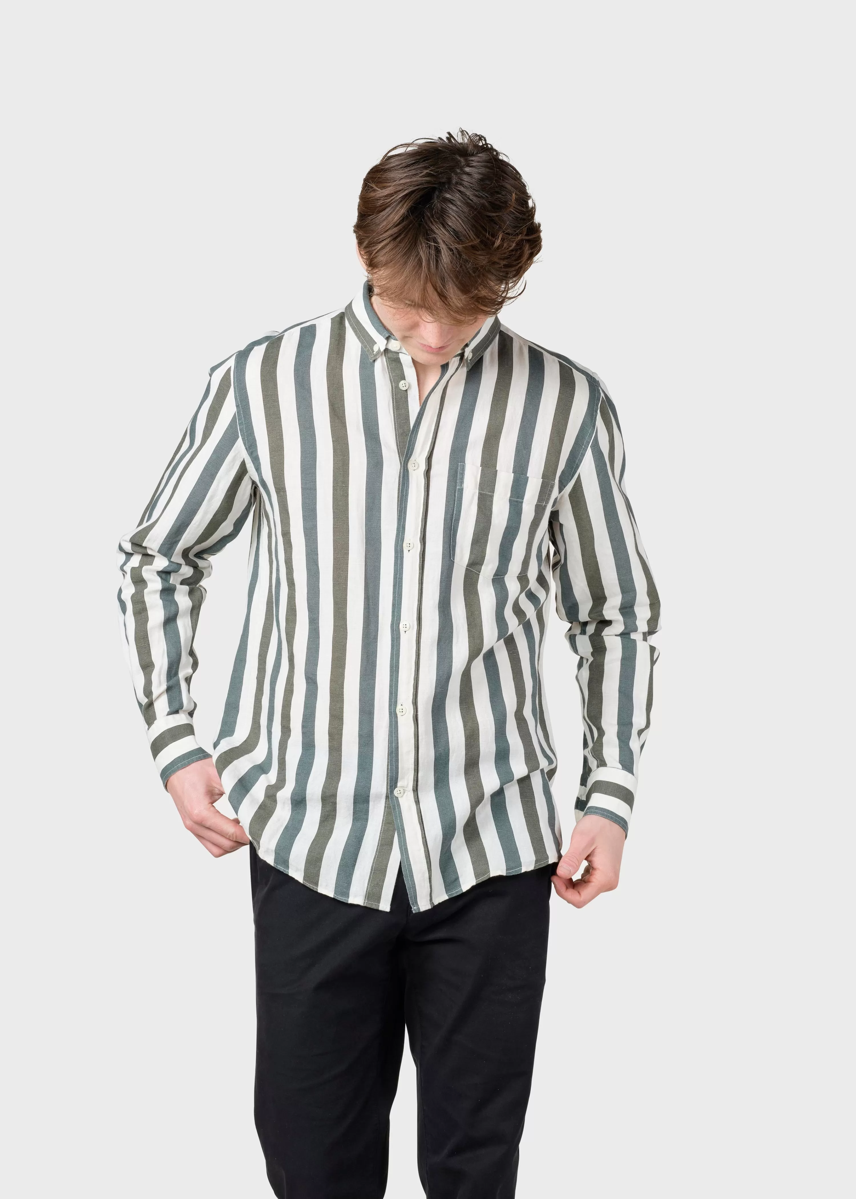 Klitmoller Collective Shirts*Valdis shirt - Olive/moss green