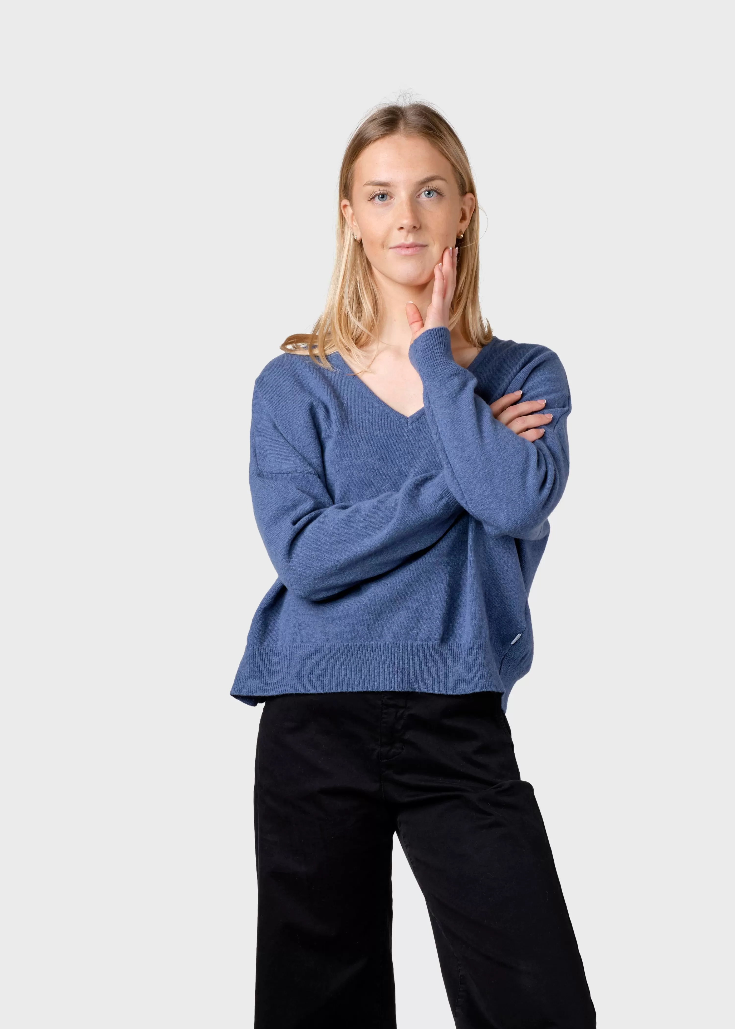 Klitmoller Collective Knitwear | Brushed Merino wool*Vanessa knit - Sky blue