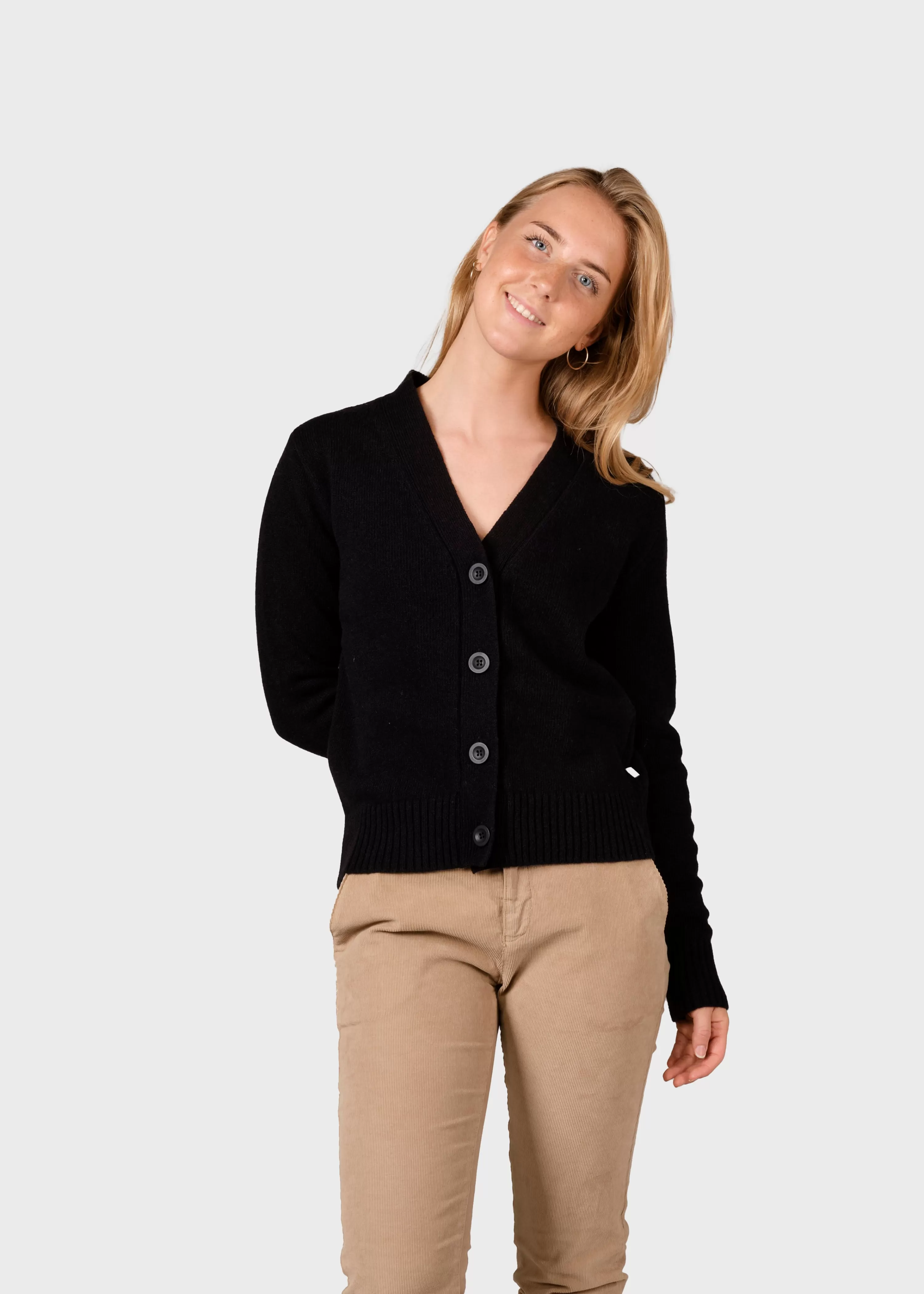 Klitmoller Collective Knitwear | Brushed Merino wool*Wilma knit cardigan - Black