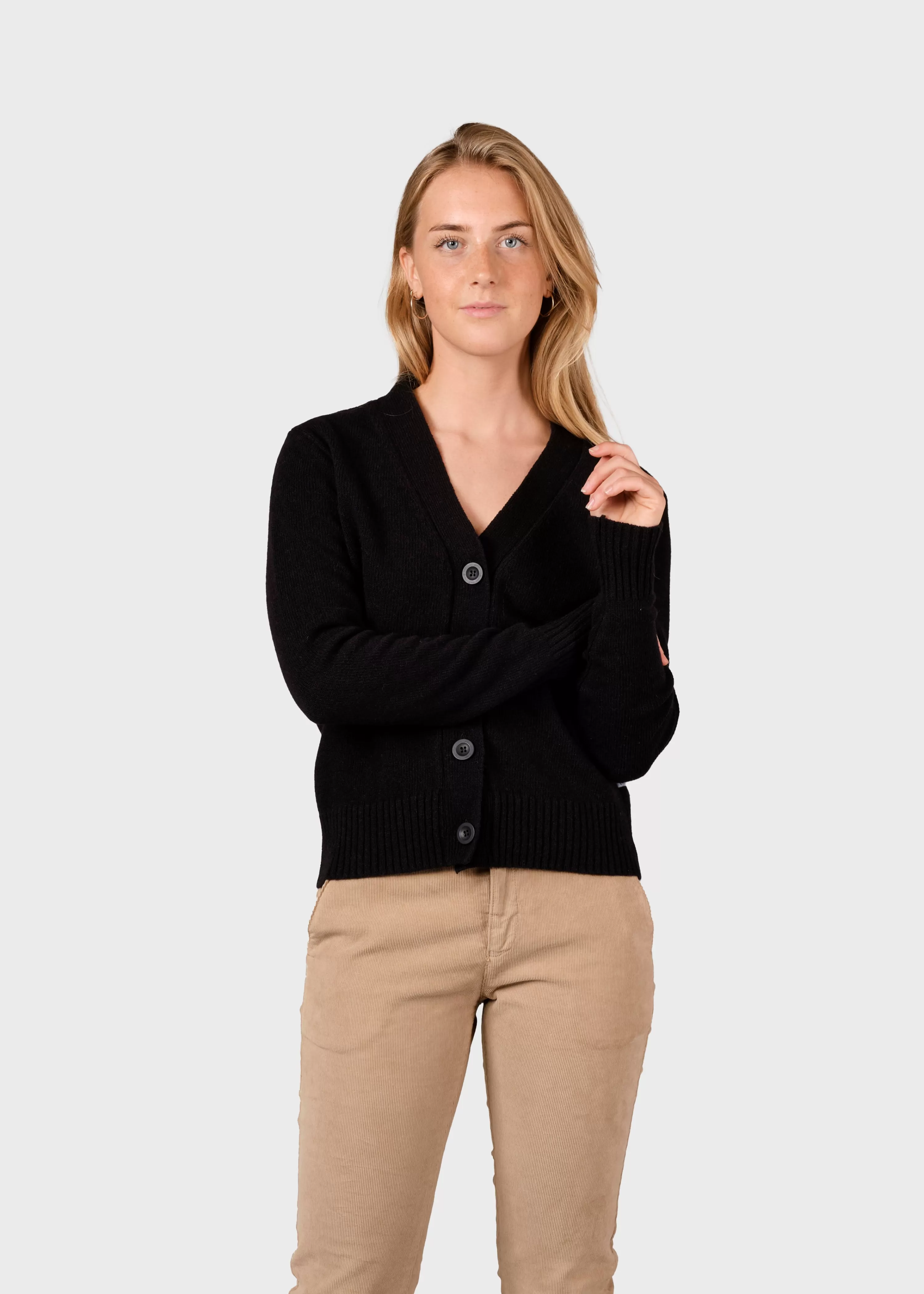 Klitmoller Collective Knitwear | Brushed Merino wool*Wilma knit cardigan - Black