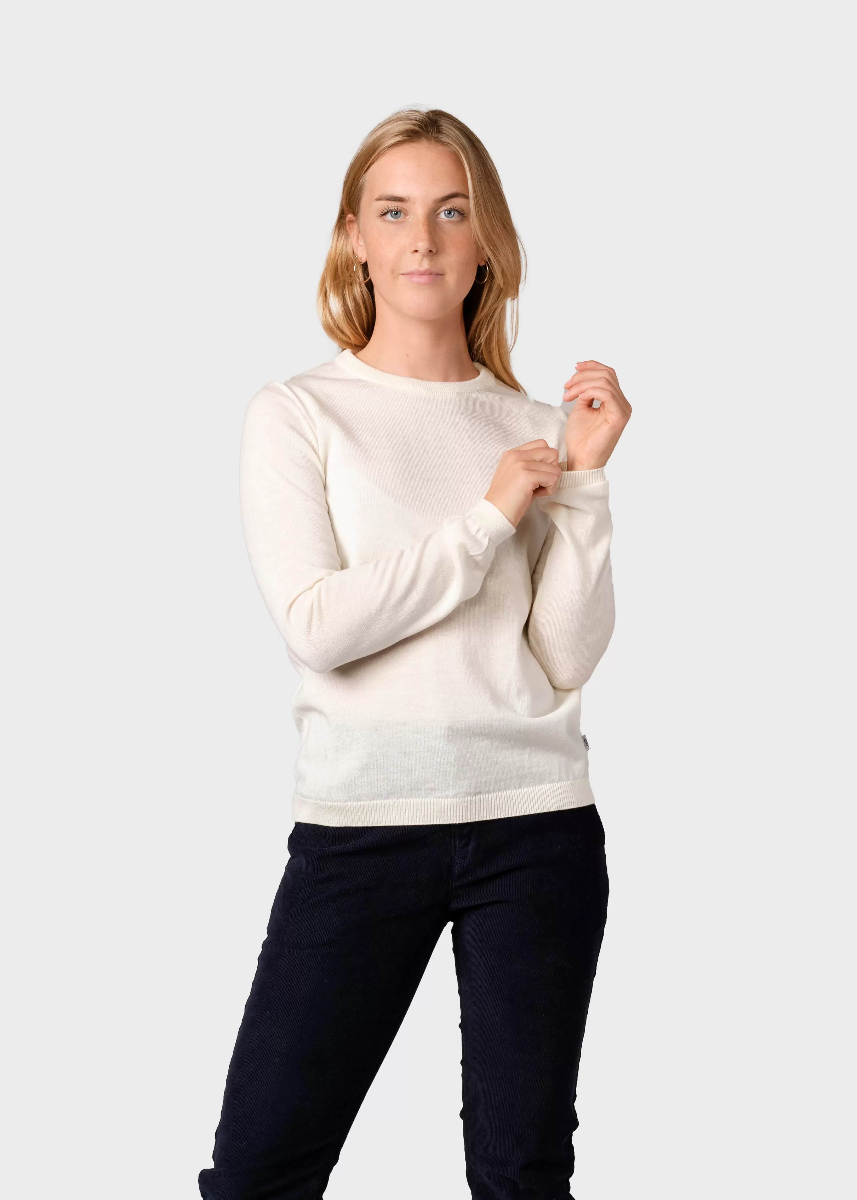 Klitmoller Collective Knitwear | Extrafine Merino wool*Womens basic merino knit - Cream