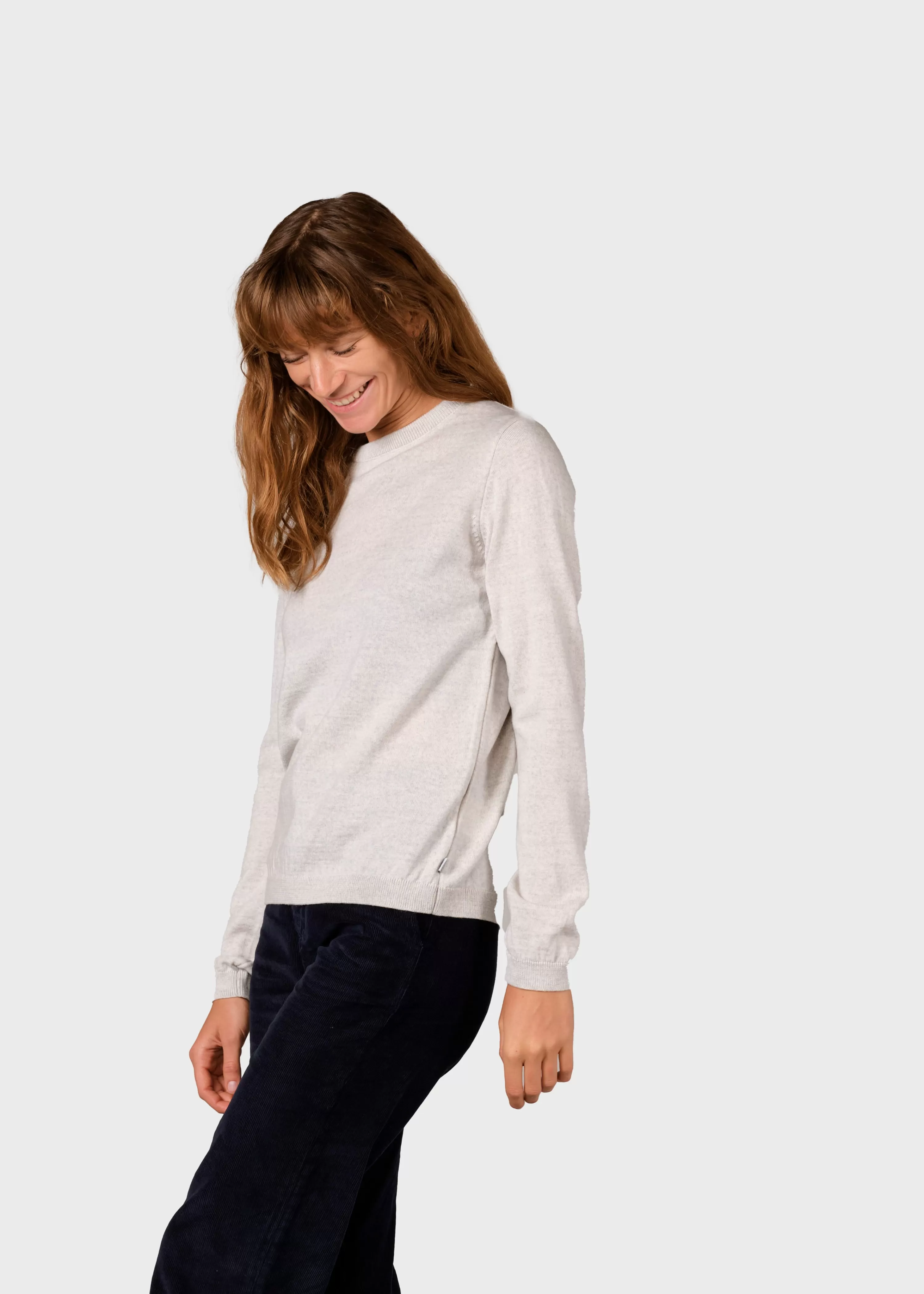 Klitmoller Collective Knitwear | Extrafine Merino wool*Womens basic merino knit - Pastel grey