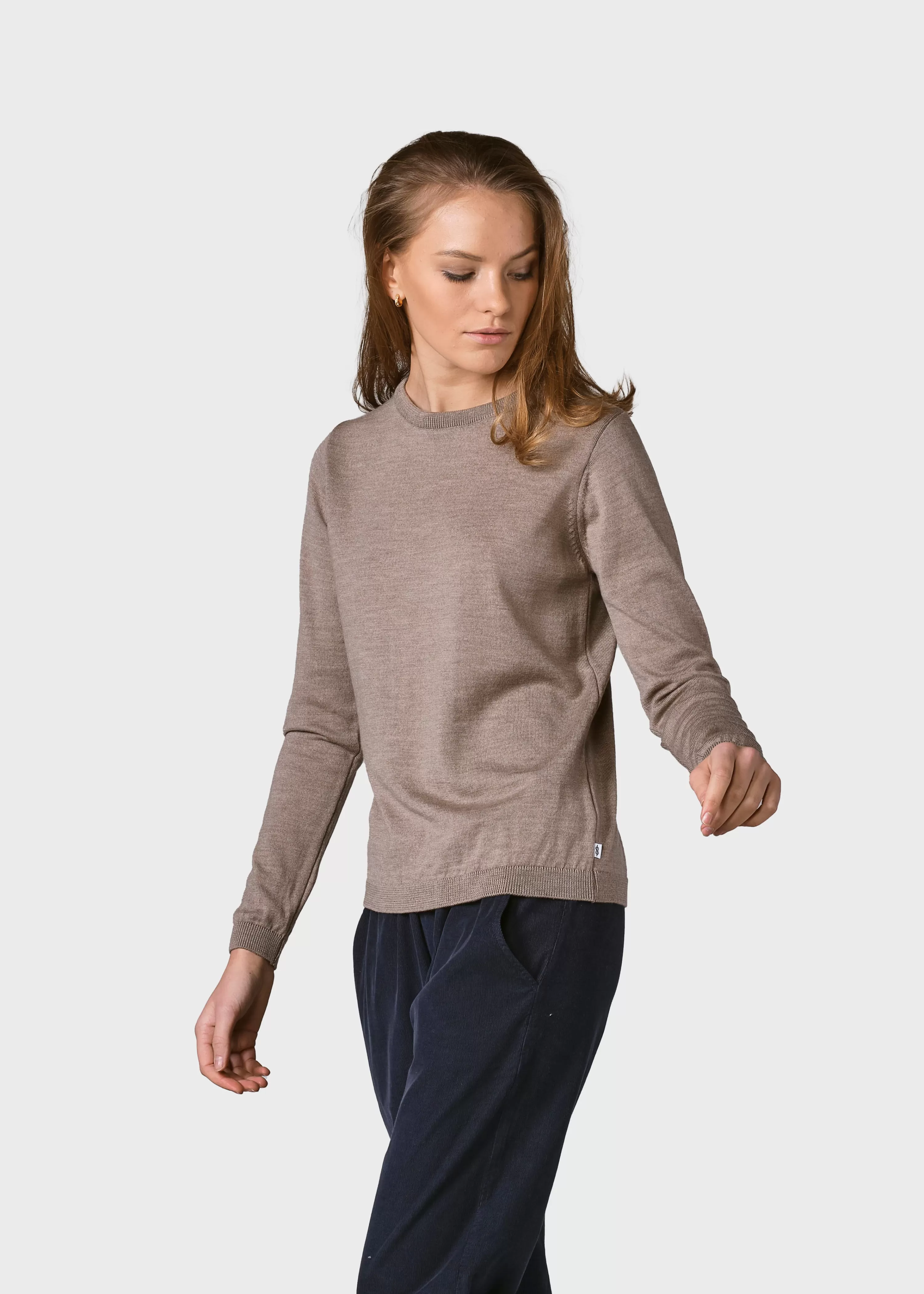 Klitmoller Collective Knitwear | Extrafine Merino wool*Womens basic merino knit - Sand