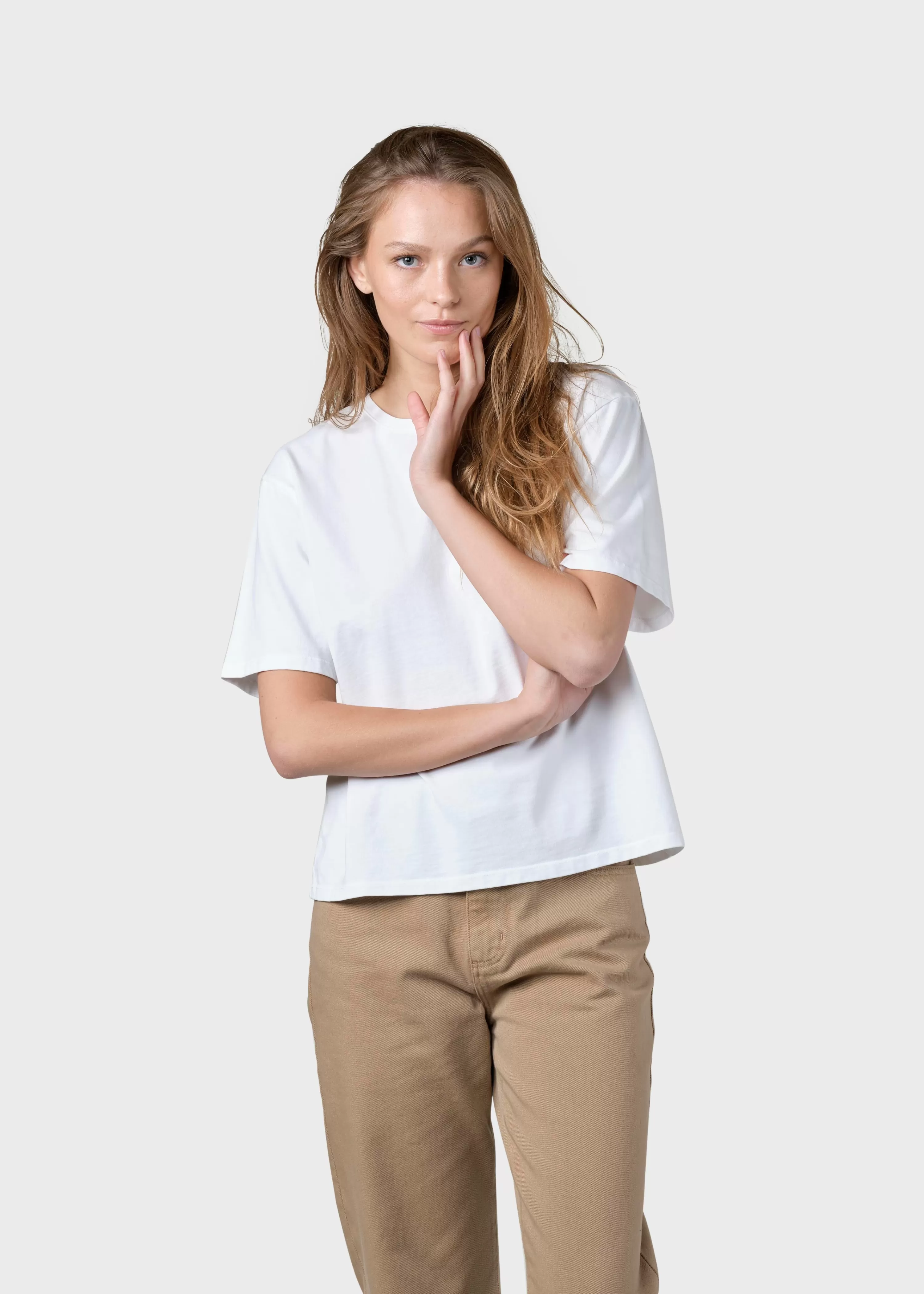 Klitmoller Collective Tees & Tops*Womens boxy tee - White