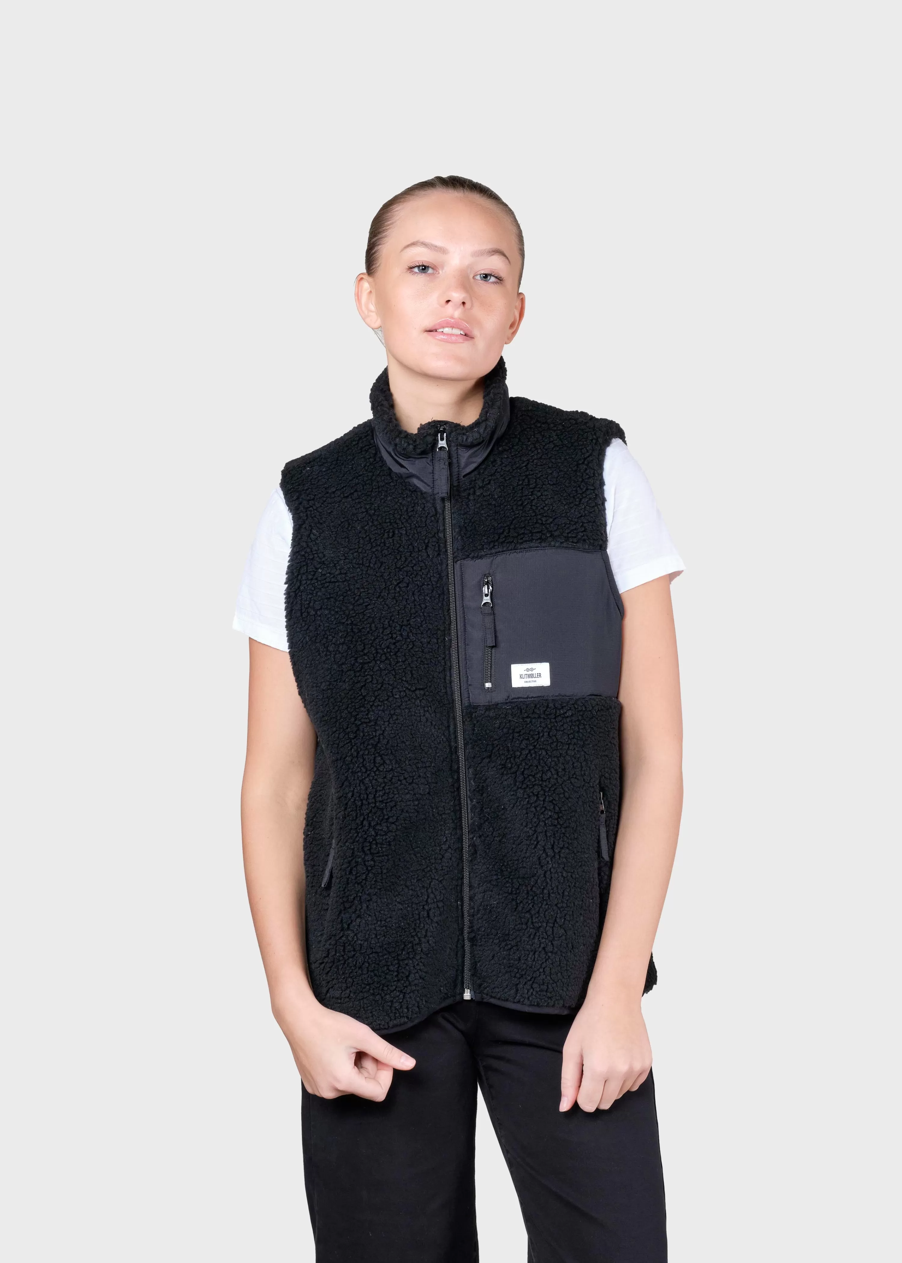 Klitmoller Collective Jackets*Womens fleece vest - Black