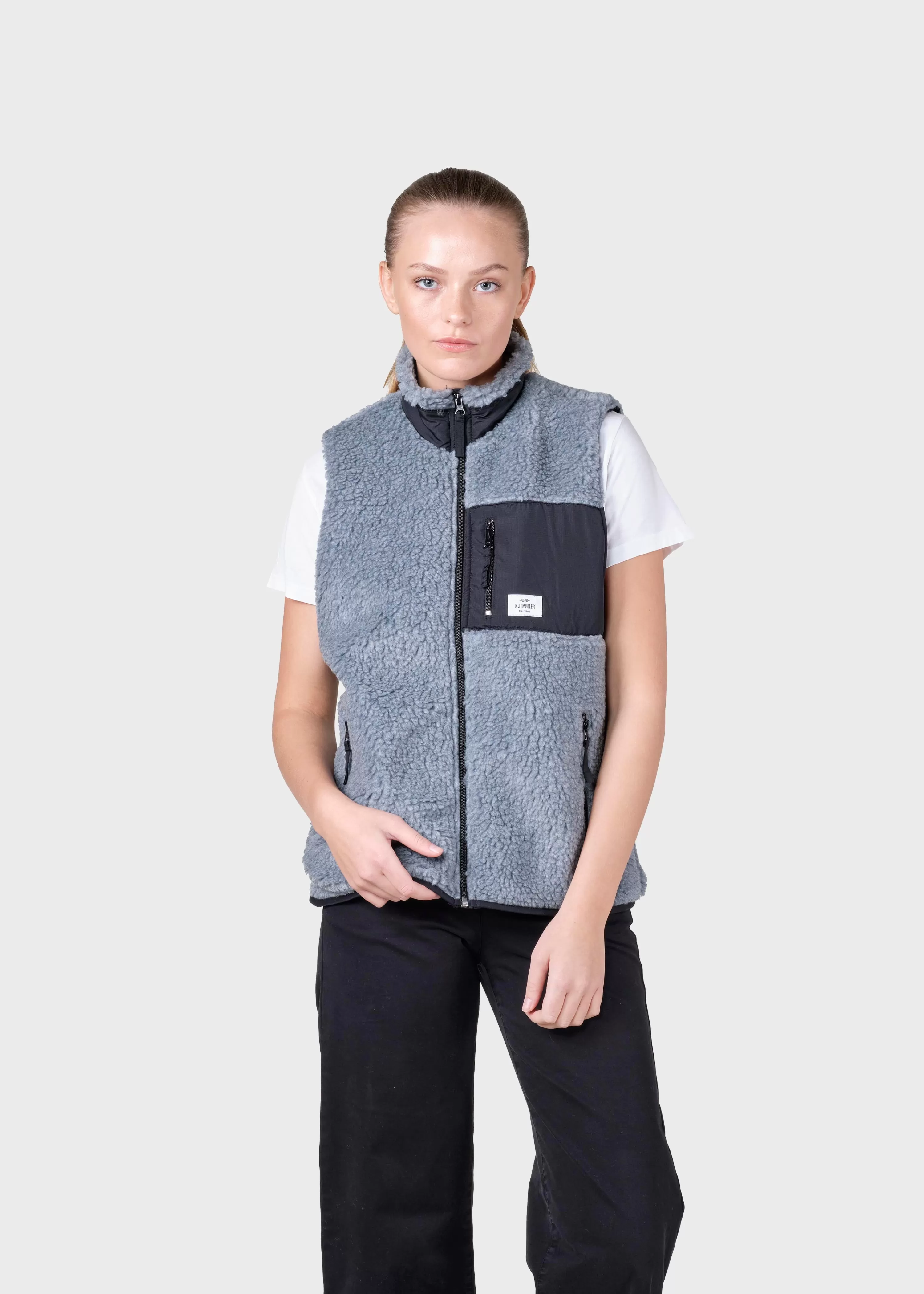 Klitmoller Collective Jackets*Womens fleece vest - Pastel grey